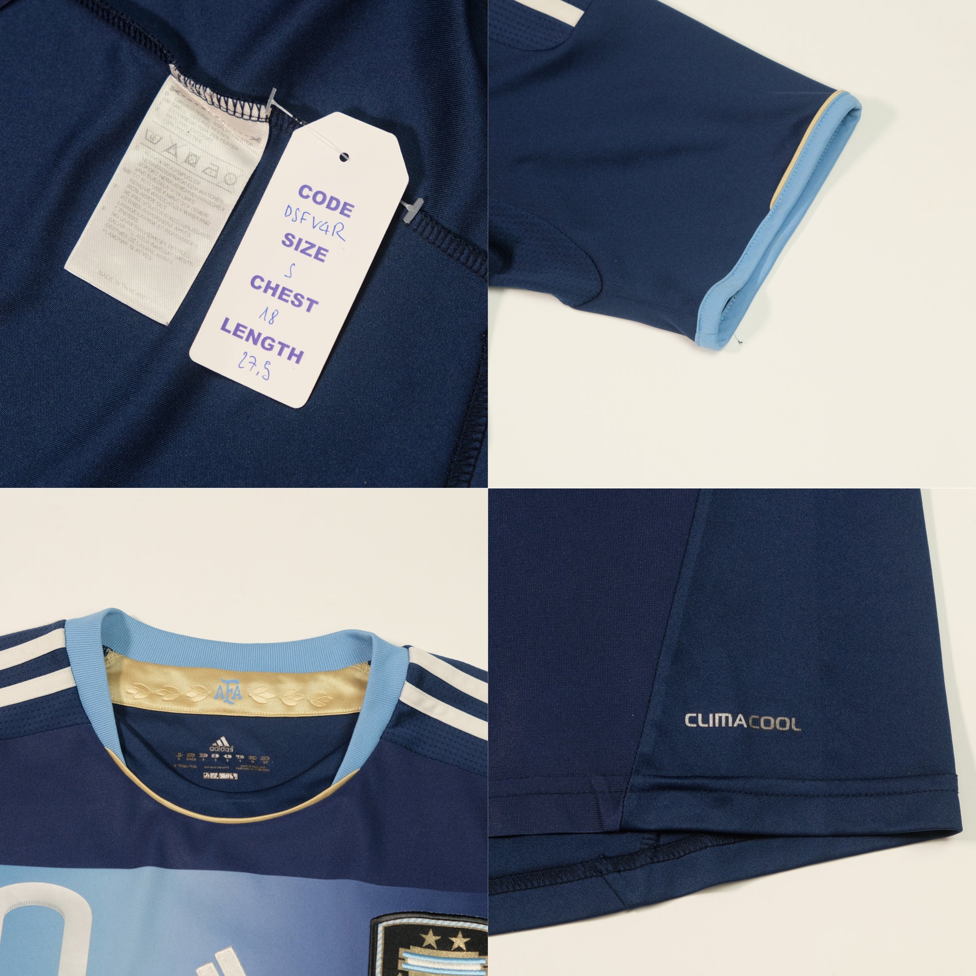 2011/12 Argentina Away Shirt Adidas Messi