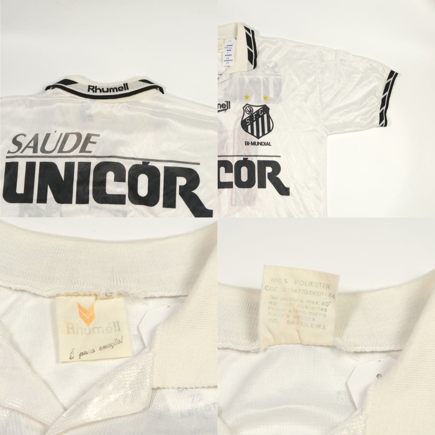 Santos Brazil Original 1996 Home Football Shirt Large
