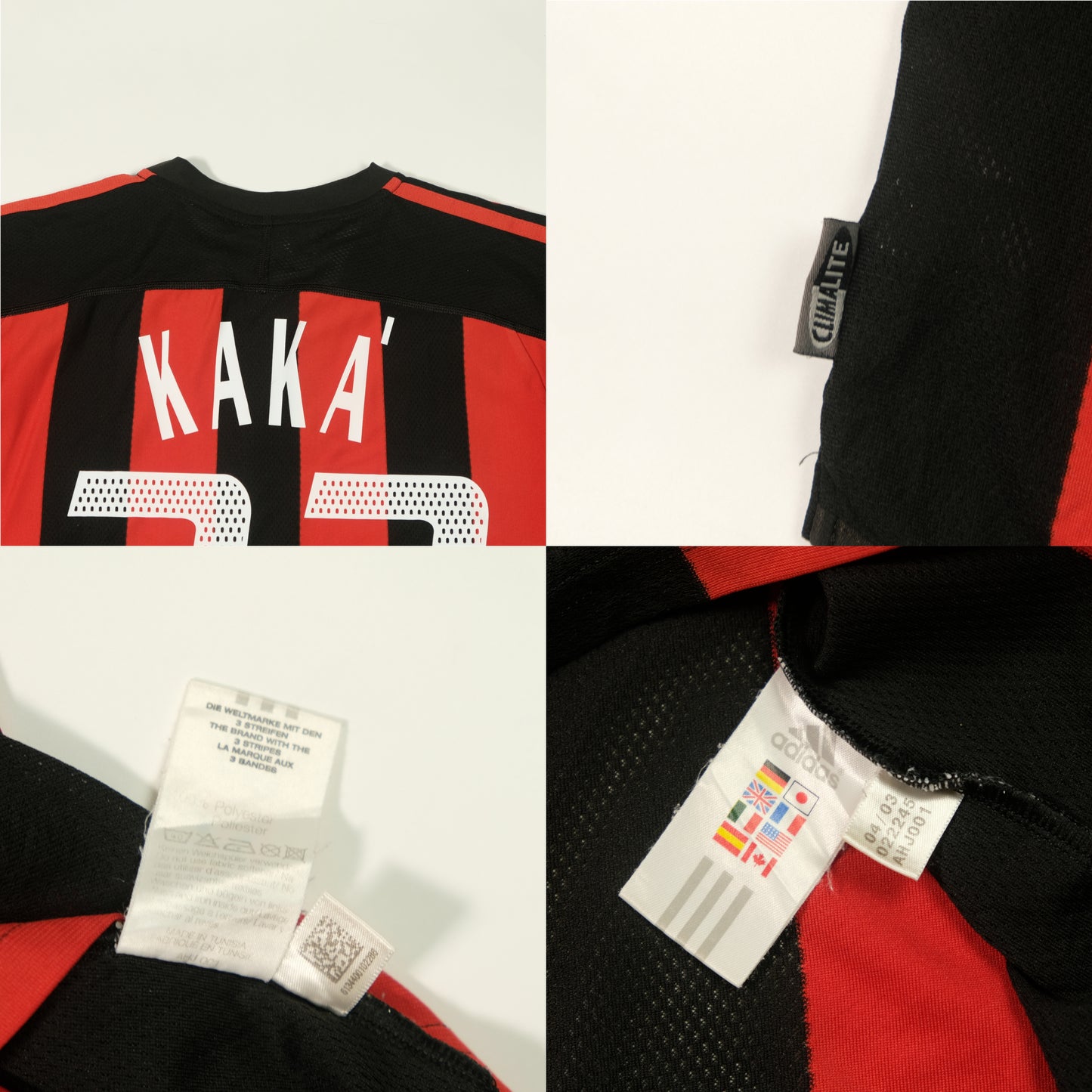 2003/2004 AC Milan Kaka Home Shirt Adidas (M)