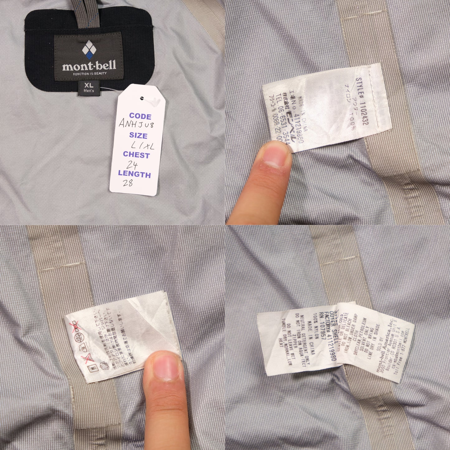 Montbell Vintage Windbreaker Jacket Large/XL