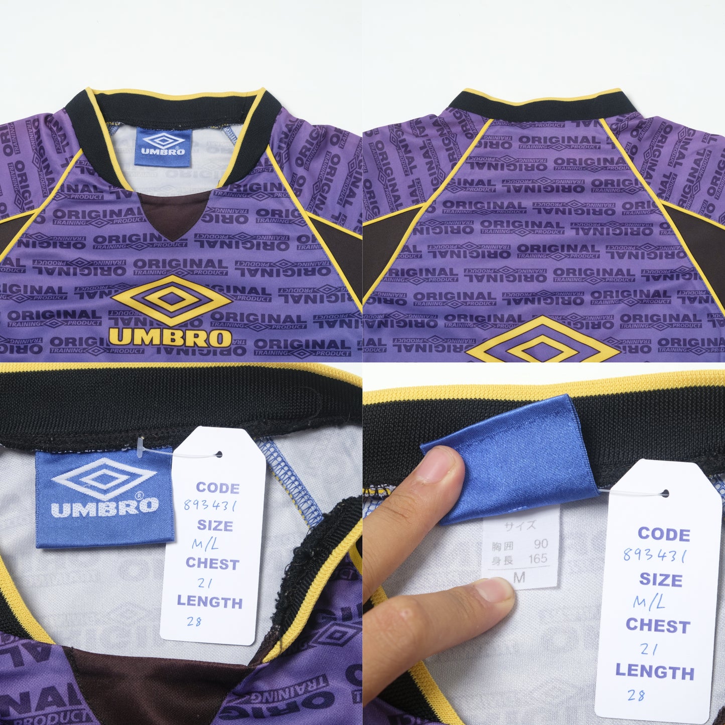 1990s Umbro Pro Training Football Shirt (M/L)