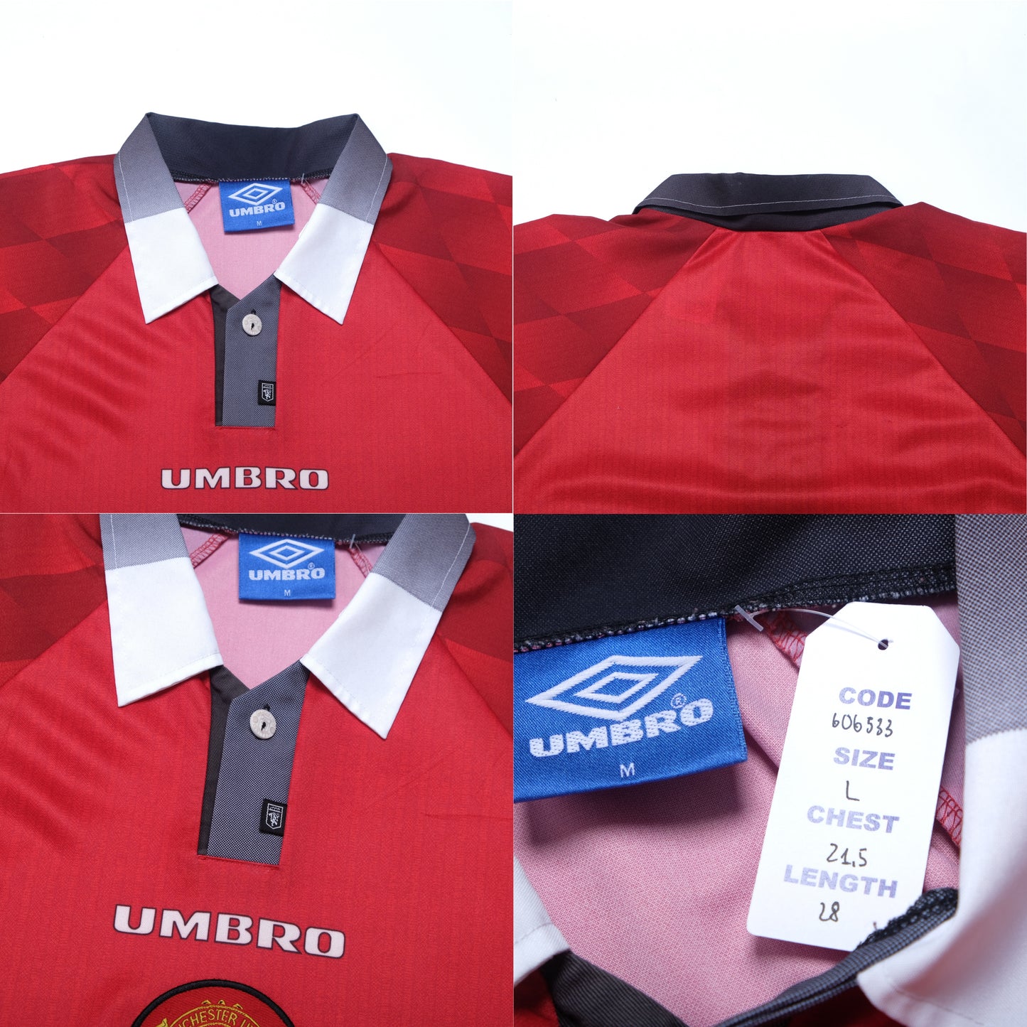 1996/98 Manchester United Home Shirt Umbro (L)