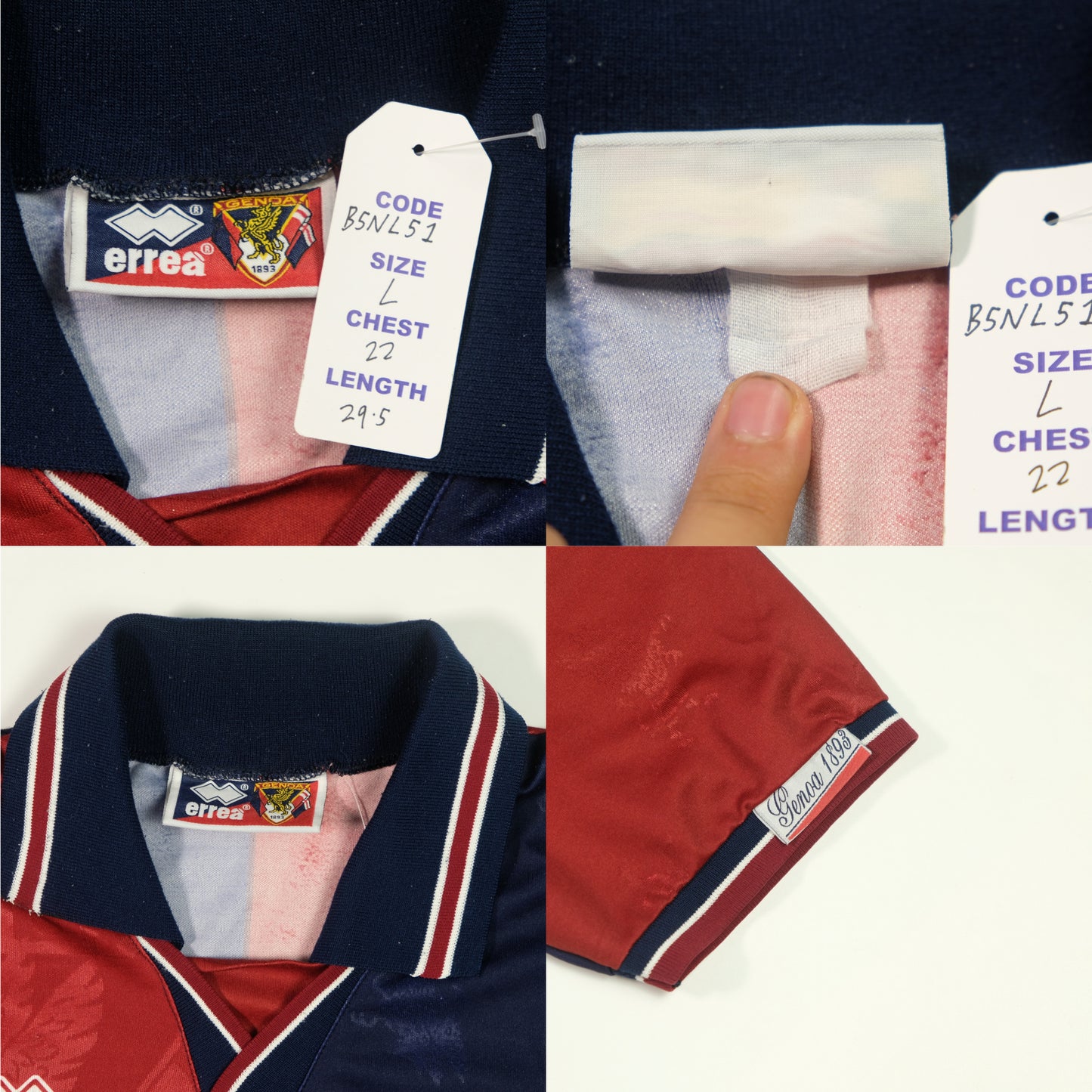 1994/1995 Genoa Home Shirt Errea
