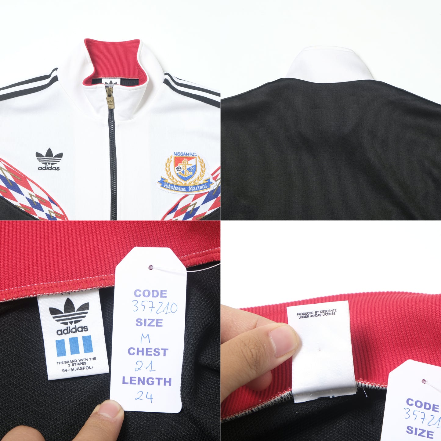 1990s Yokohama Marinos Track Jacket J-League Adidas (M)