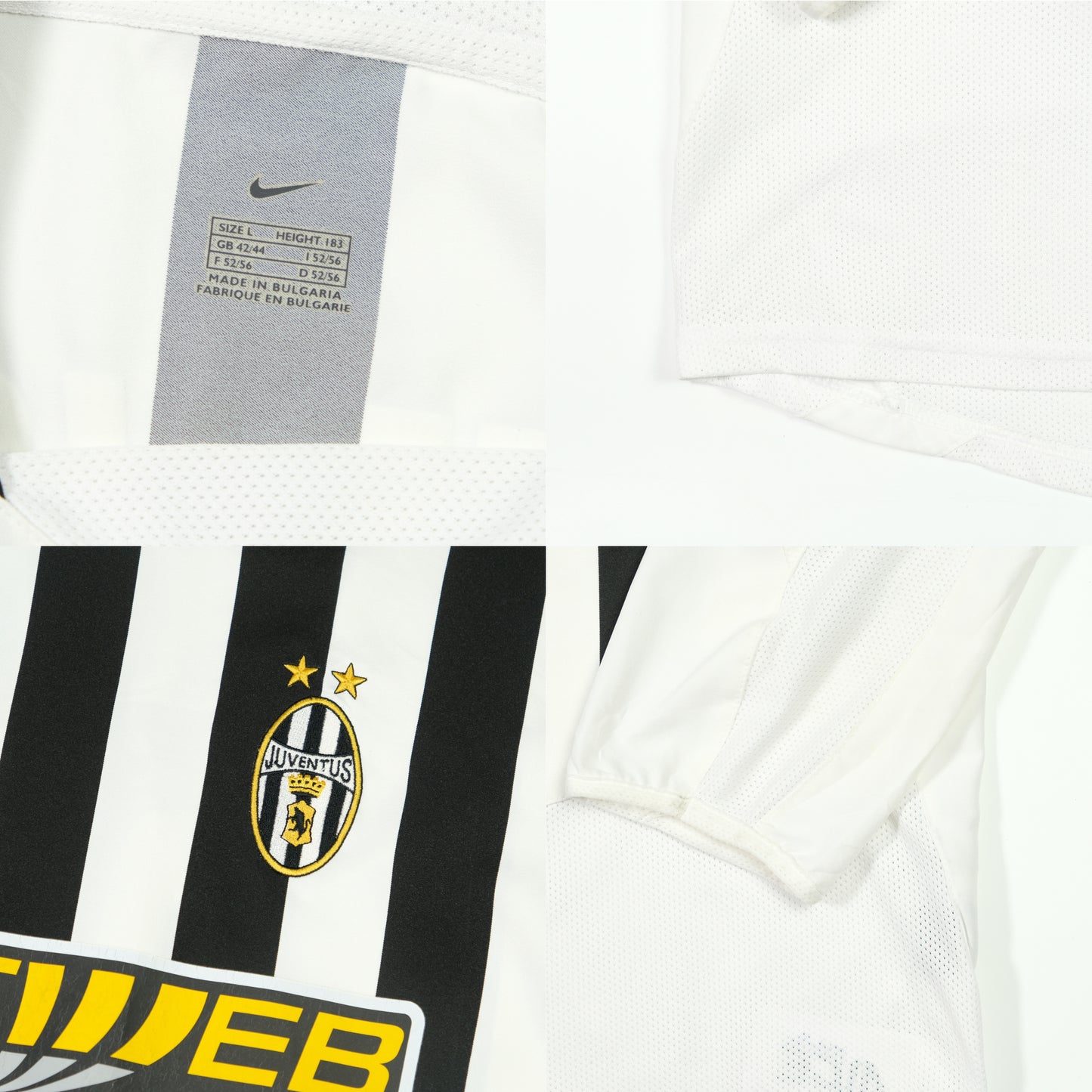 Juventus Italy Nedved Nike Original 2003/2004 Home Vintage Football Shirt Large