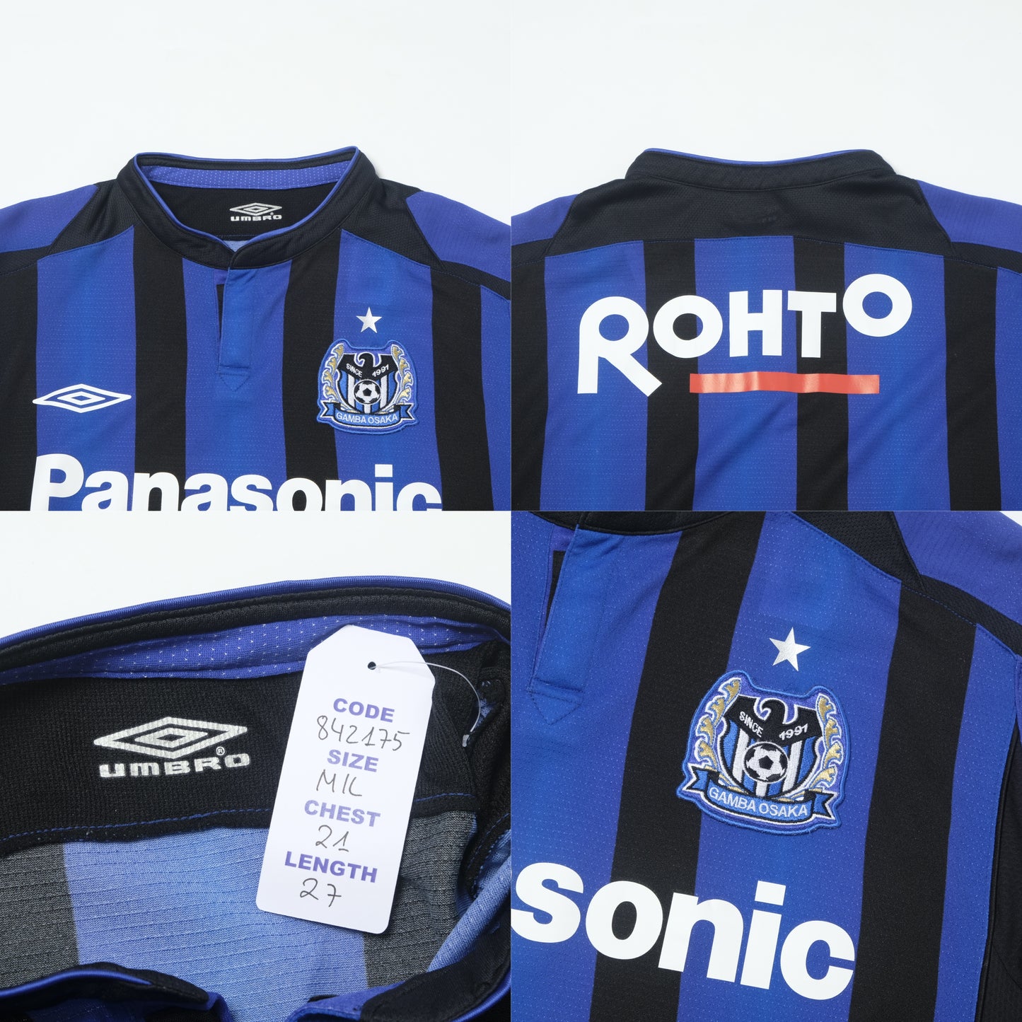 2005/06 Gamba Osaka Home Shirt Umbro J-League (M/L)