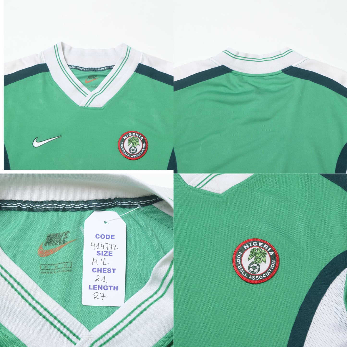 1998/00 Nigeria Home Shirt Nike (M/L)