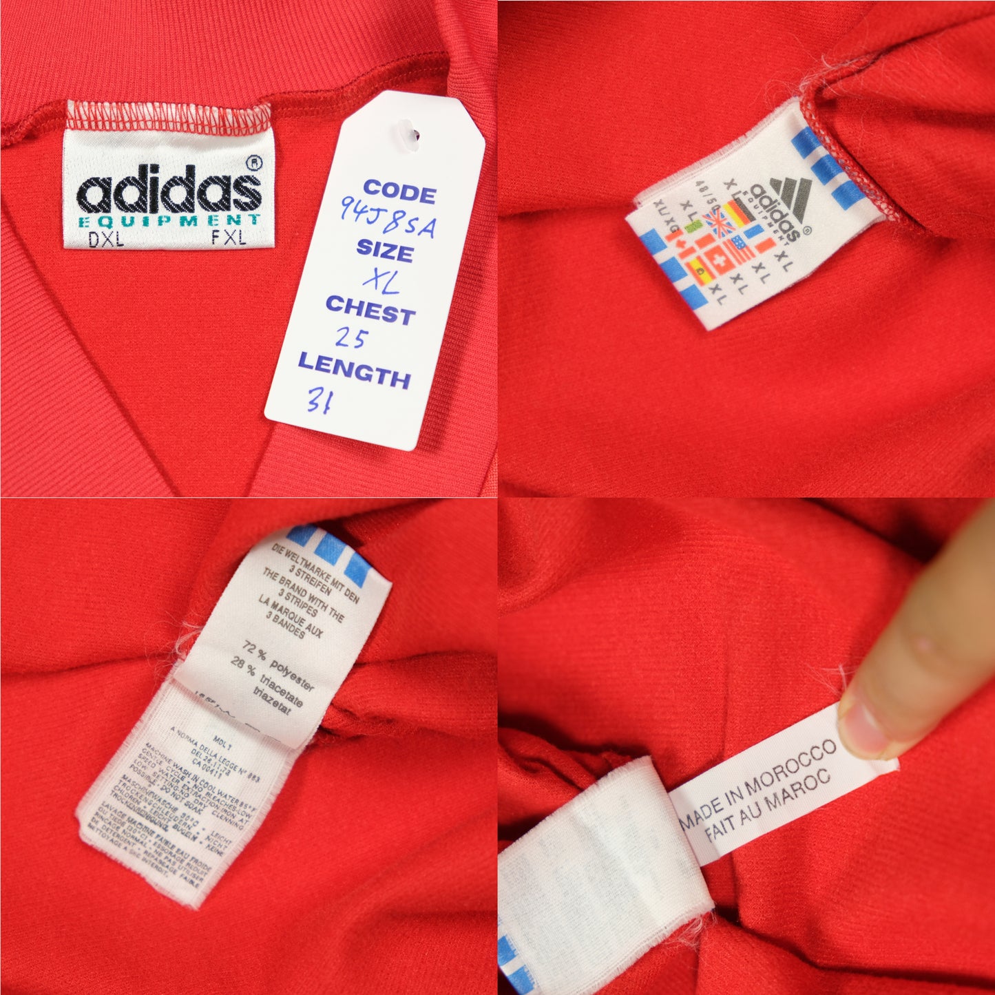 FC Basel Original Home Football Shirt 1993/1994 Adidas Equipment XL