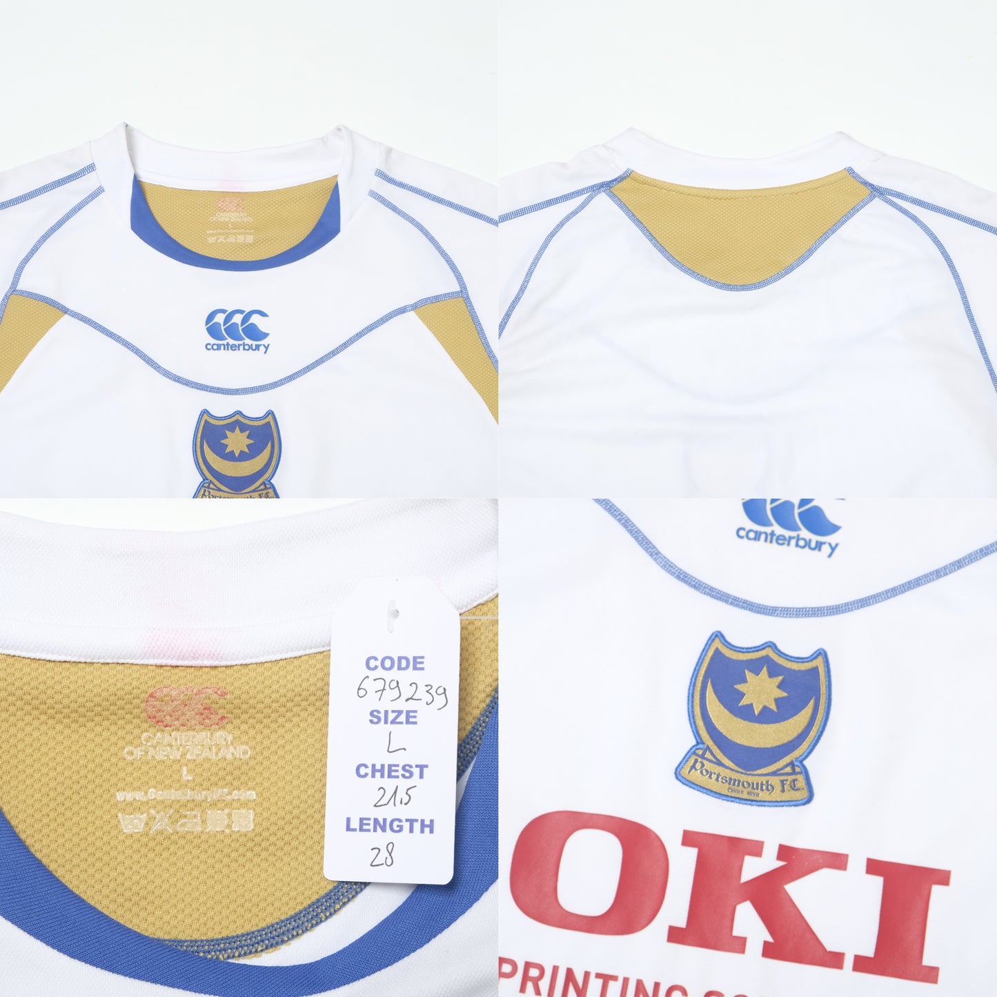 2007/08 Portsmouth Away Shirt Cantebury (L)