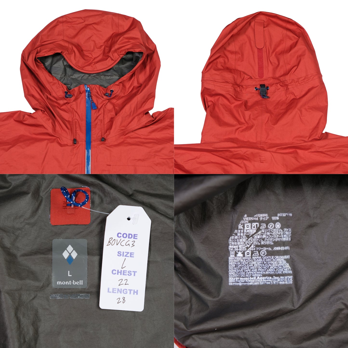 Montbell Vintage Windbreaker Jacket Large
