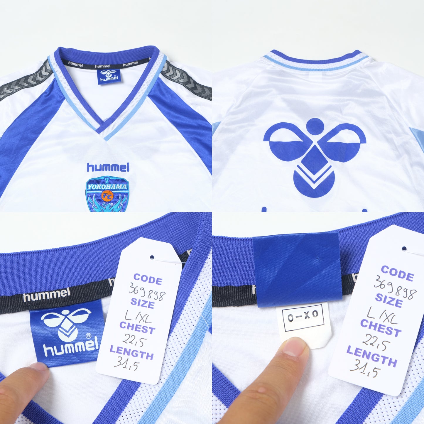 2002 Yokohama FC Training Shirt Hummel J-League (L/XL)