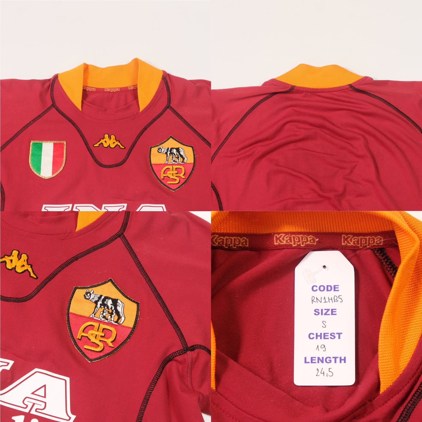 2001/02 Roma Home Shirt Kappa (S)