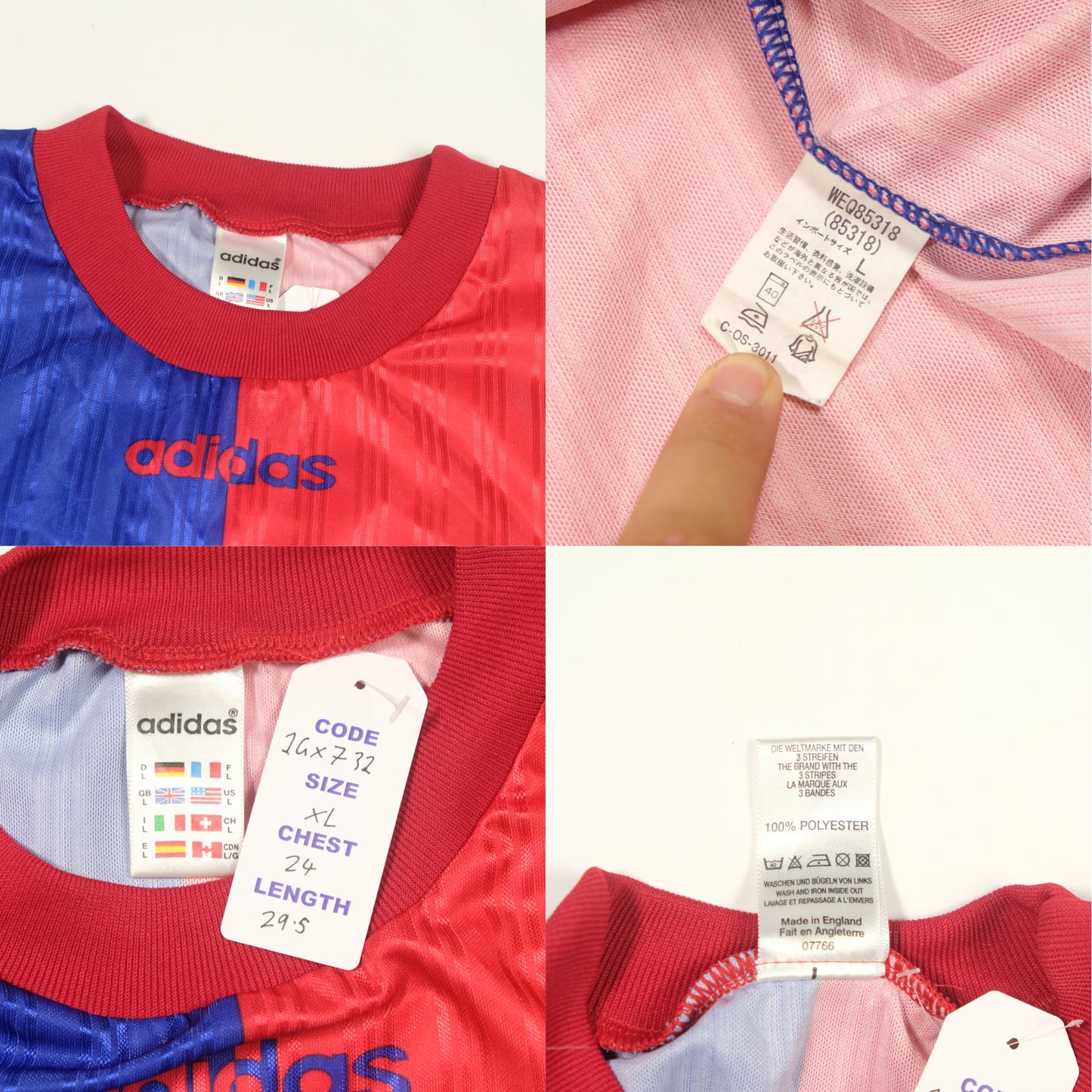 1995/1996 Bayern Munich Training Shirt Adidas