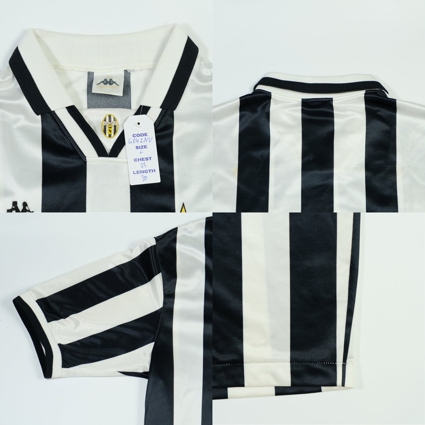 Juventus Italy Danone Original 1994/1995 Home Vintage Football Shirt Large