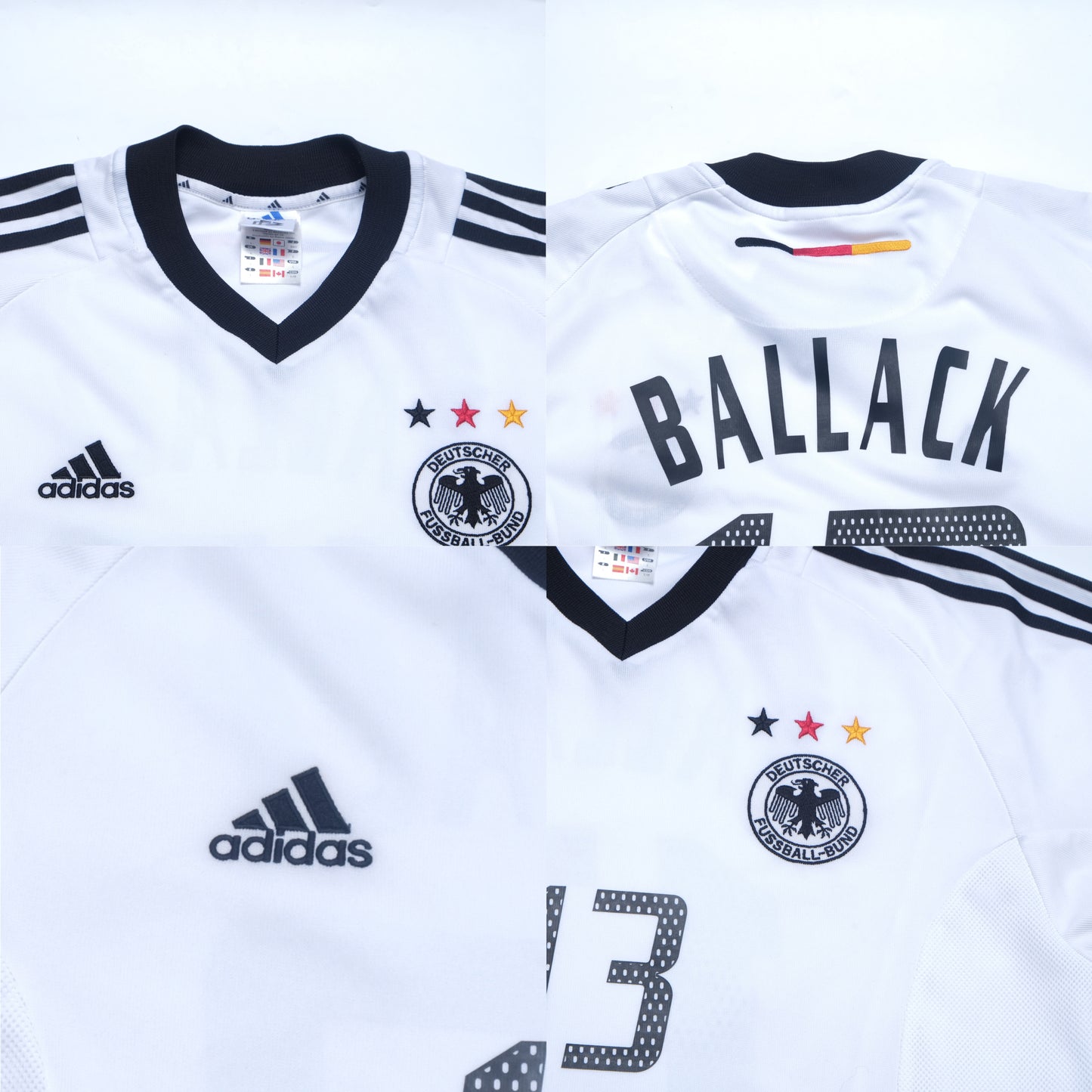 2002/03 Germany Home Shirt Adidas Ballack (L)