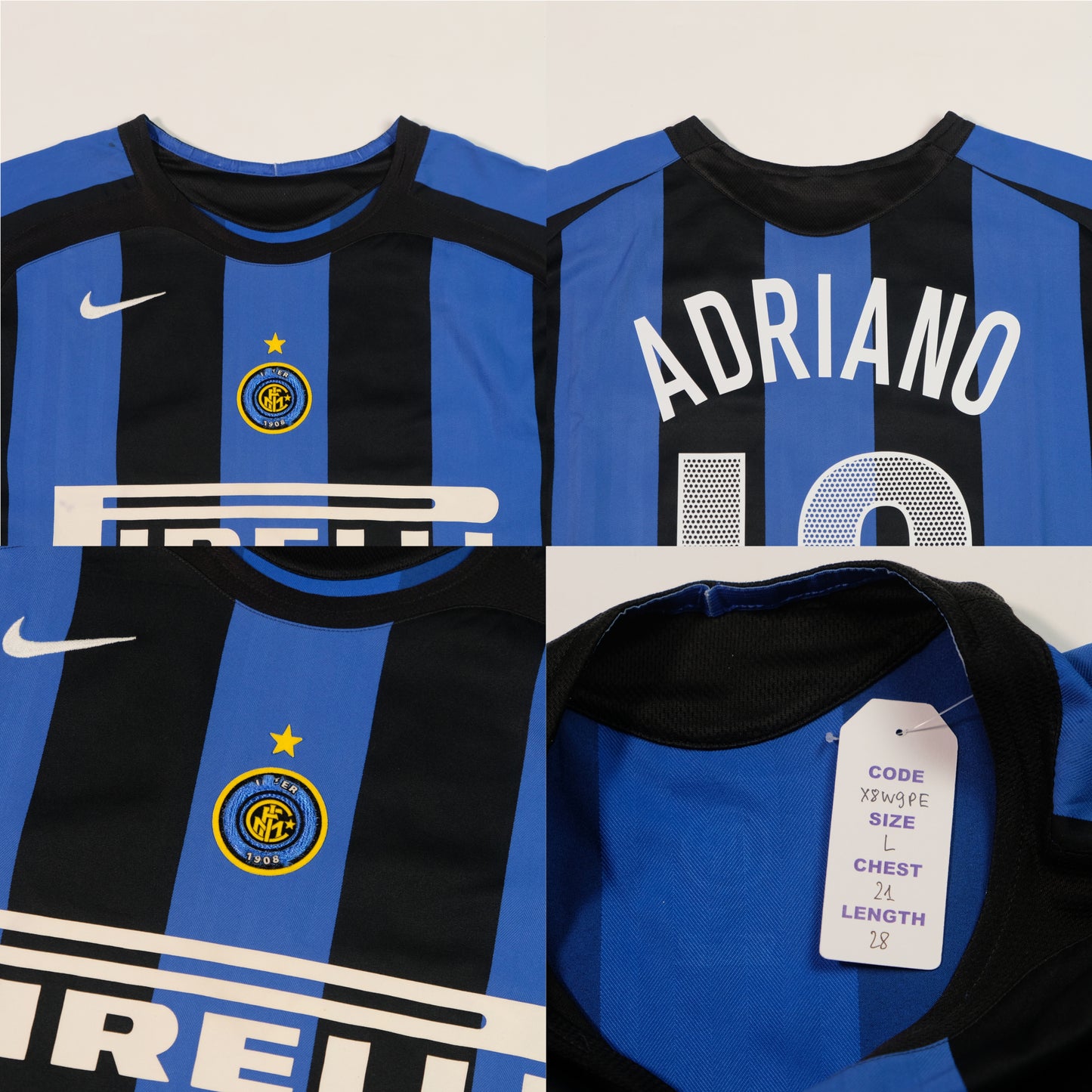 2005/06 Inter Milan Home Shirt Nike Adriano (L)