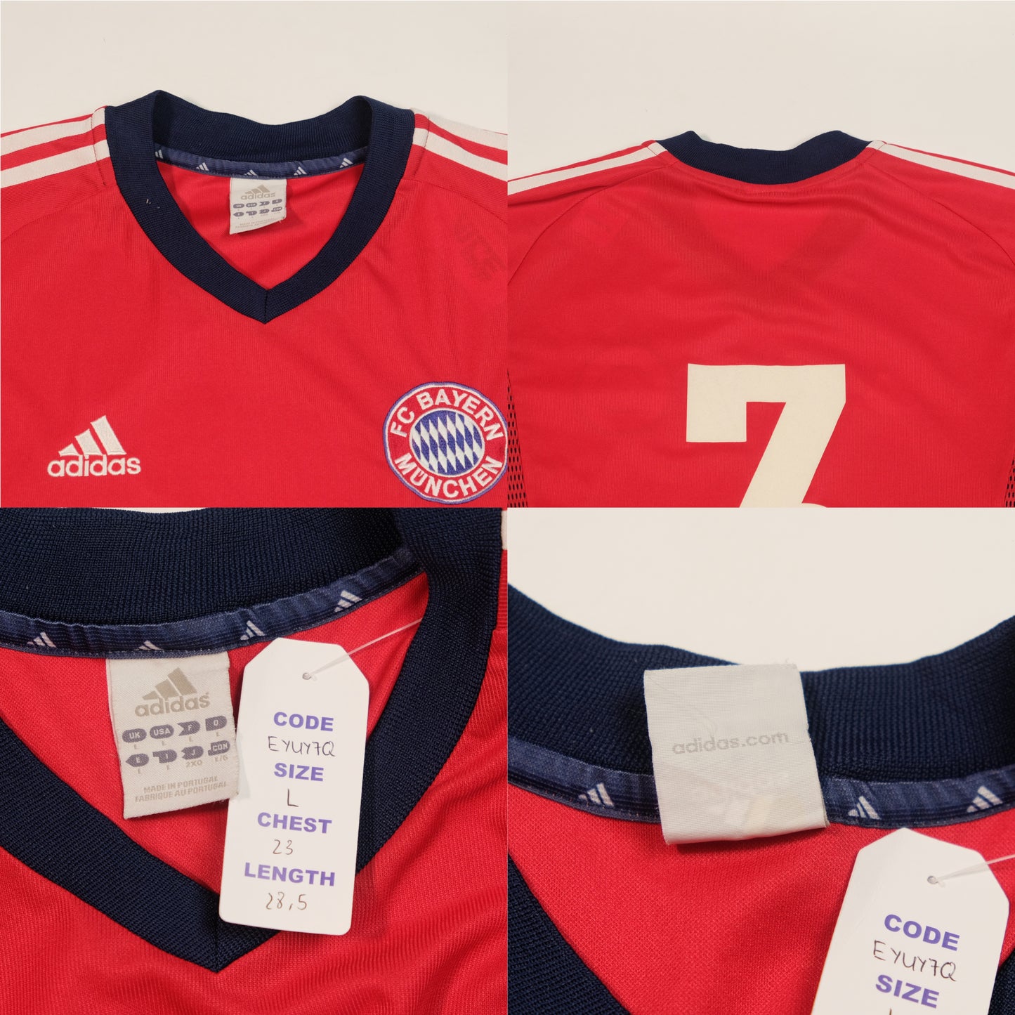 2002/03 Bayern Munich Home Shirt Adidas (L)