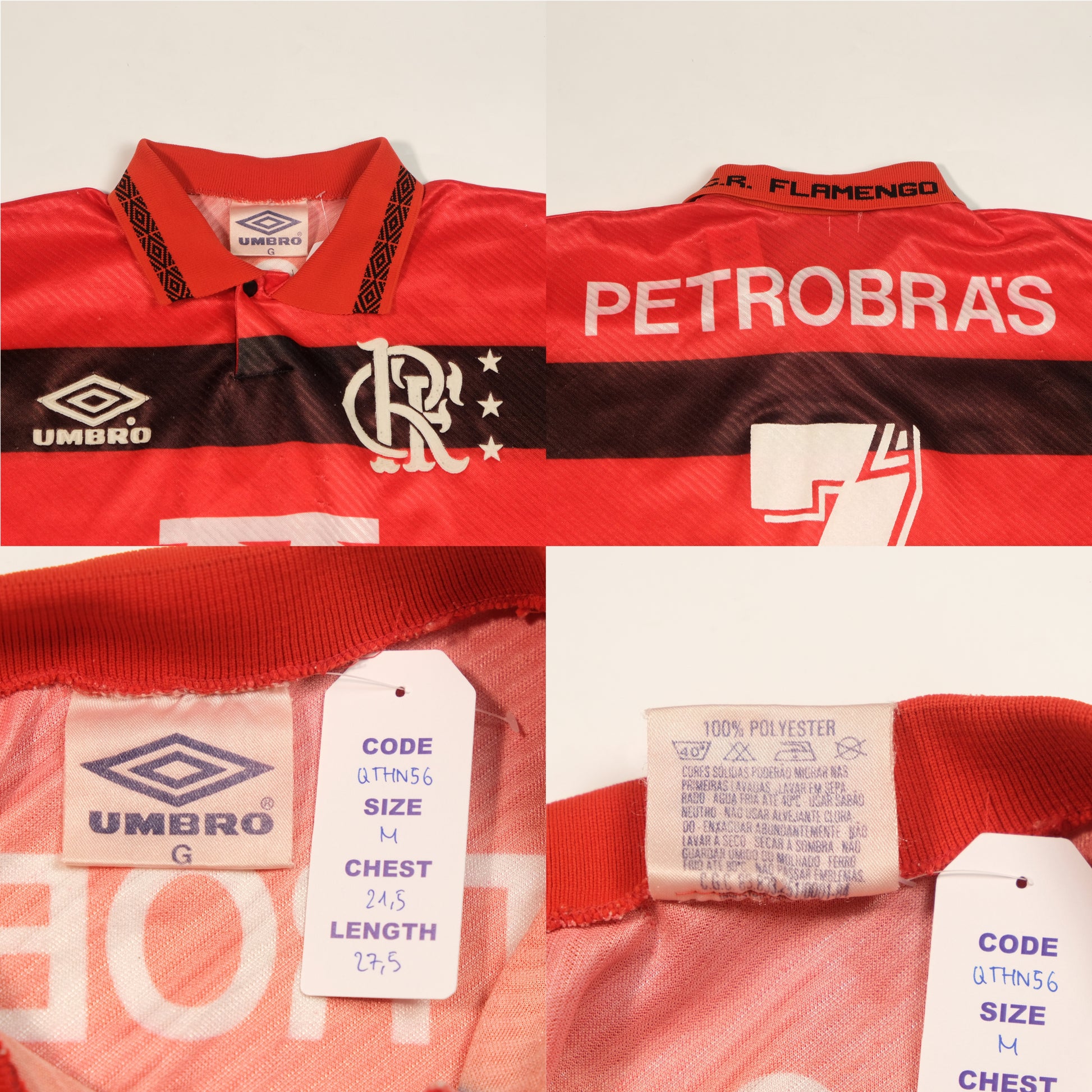 1994/95 Flamengo Home Shirt Umbro (M)