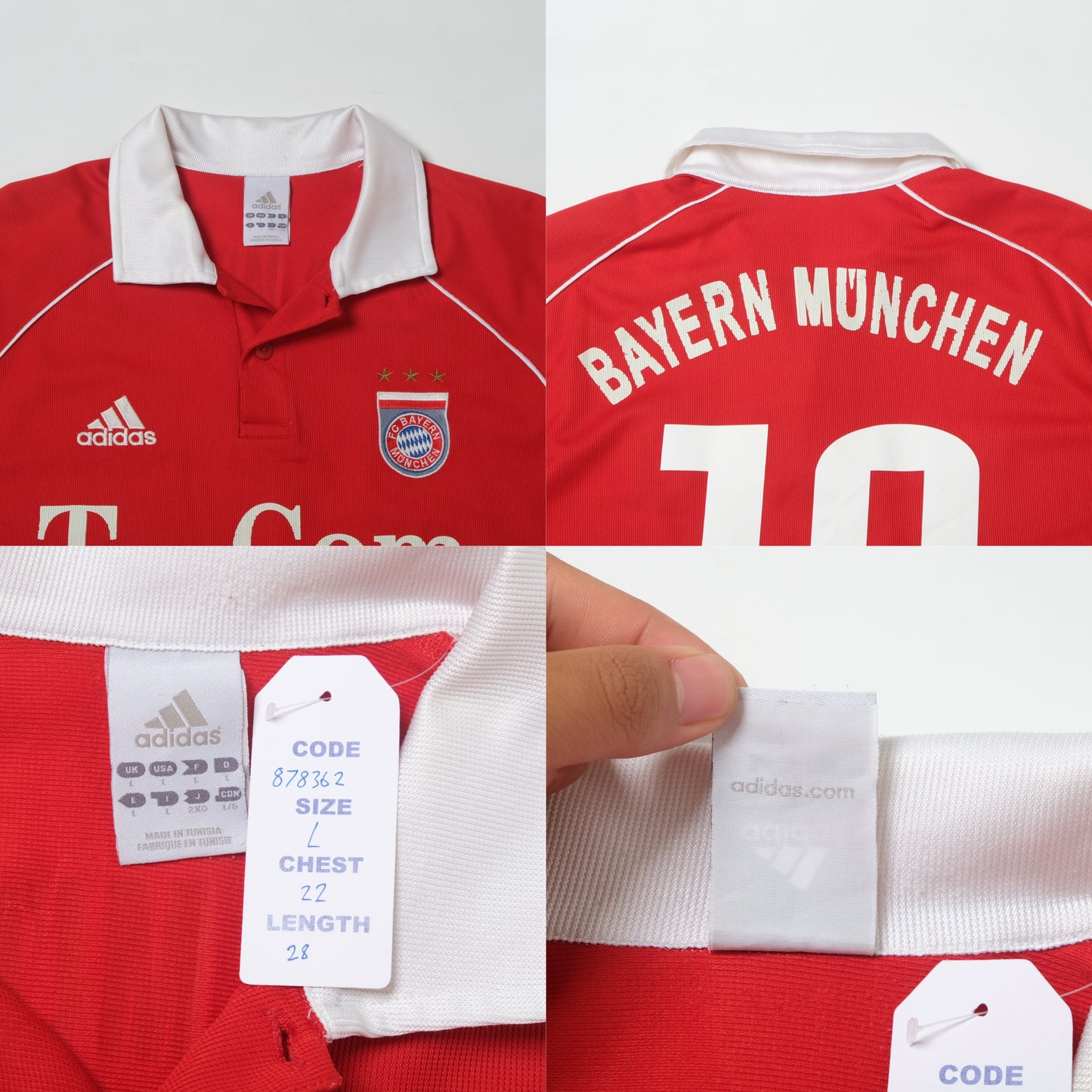 2005/06 Bayern Munich Home Shirt Adidas Makaay (L)