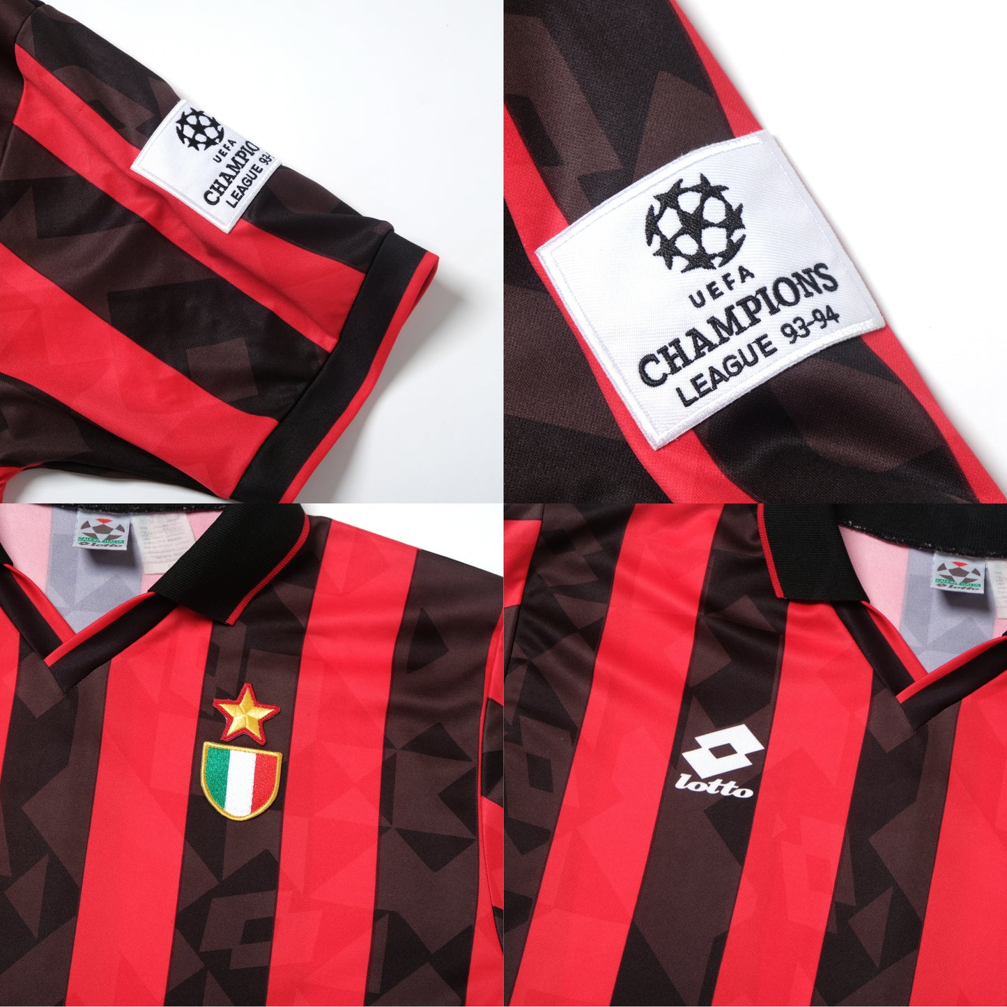 1993/94 AC Milan Home Shirt Lotto Champions League (M)