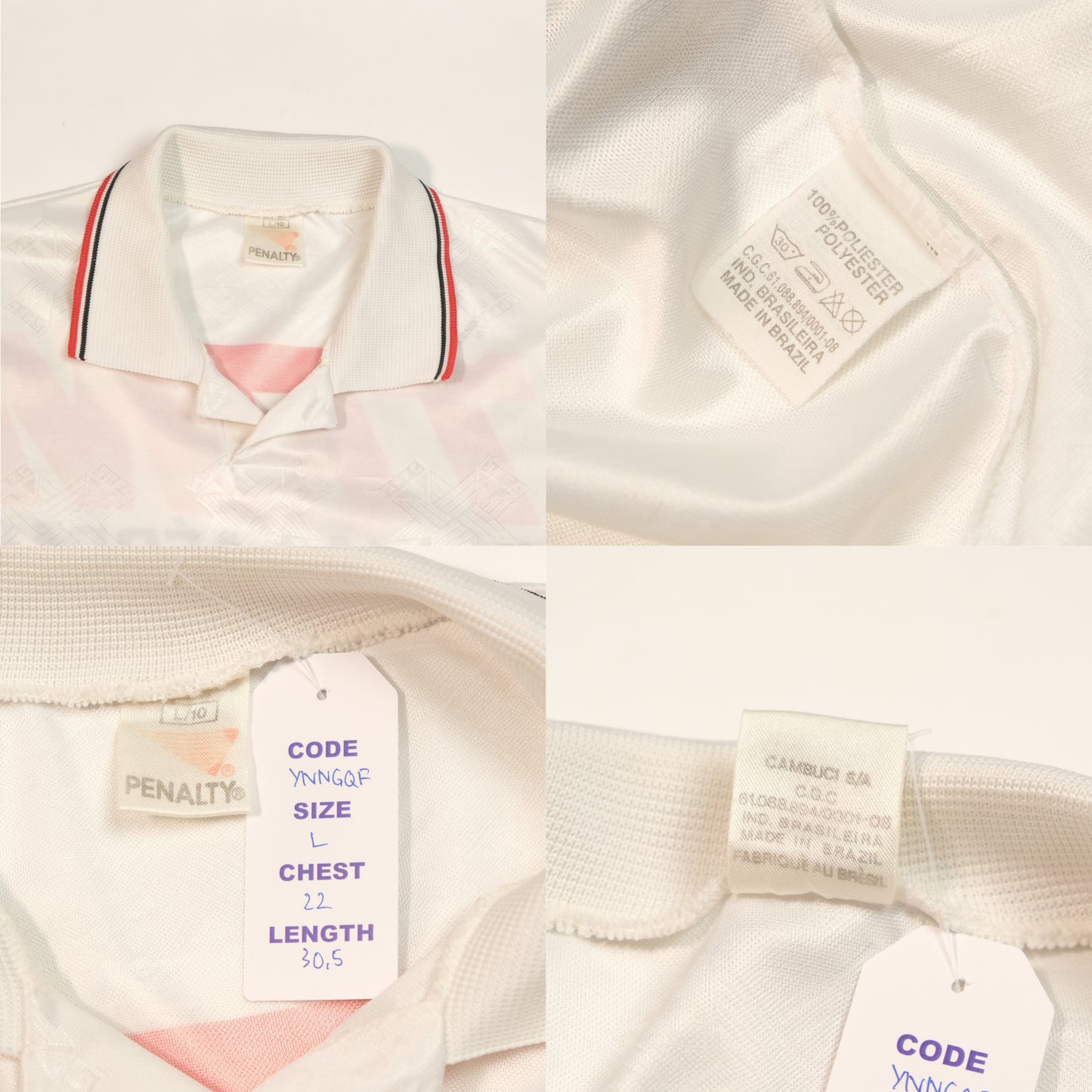 1992/94 Sao Paulo Home Shirt Penalty (L)
