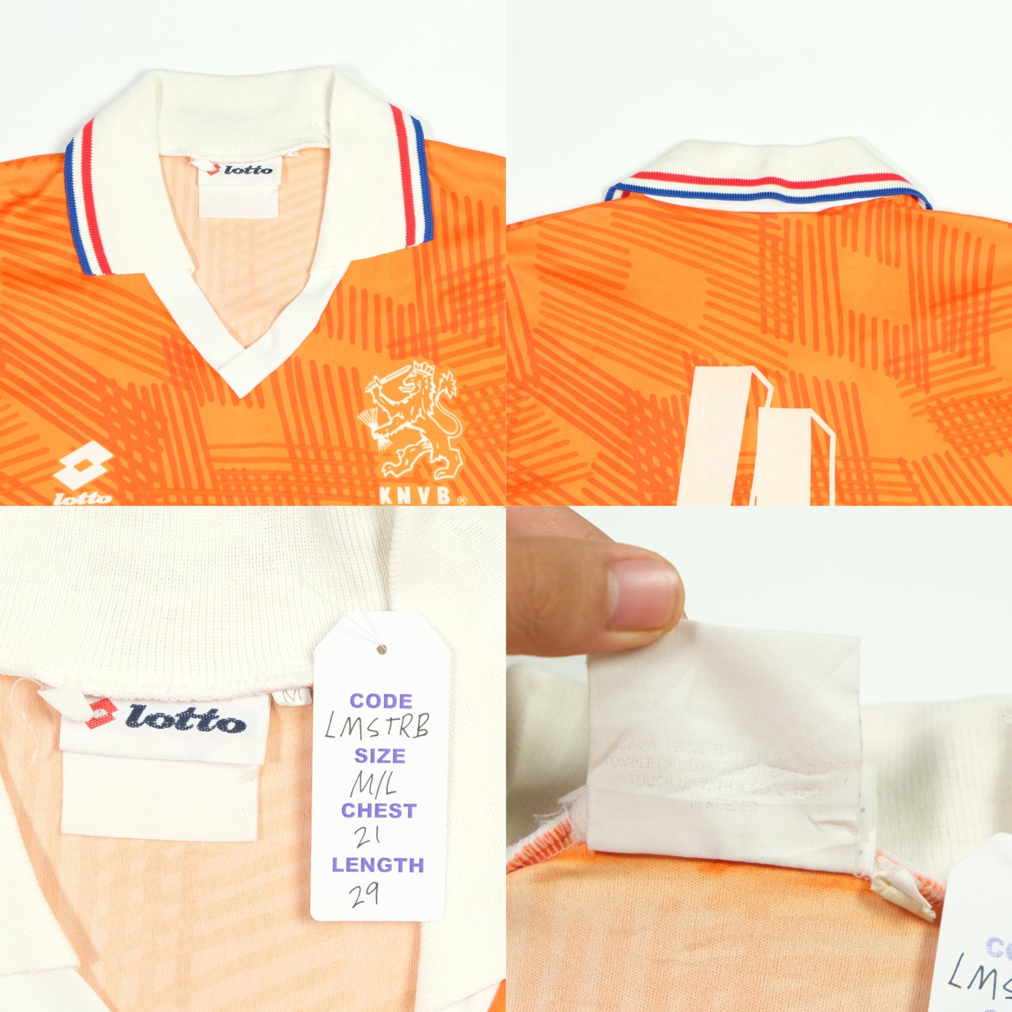 Holland/Netherlands 1994/1995 Original Home Football Shirt Lotto Medium/Large