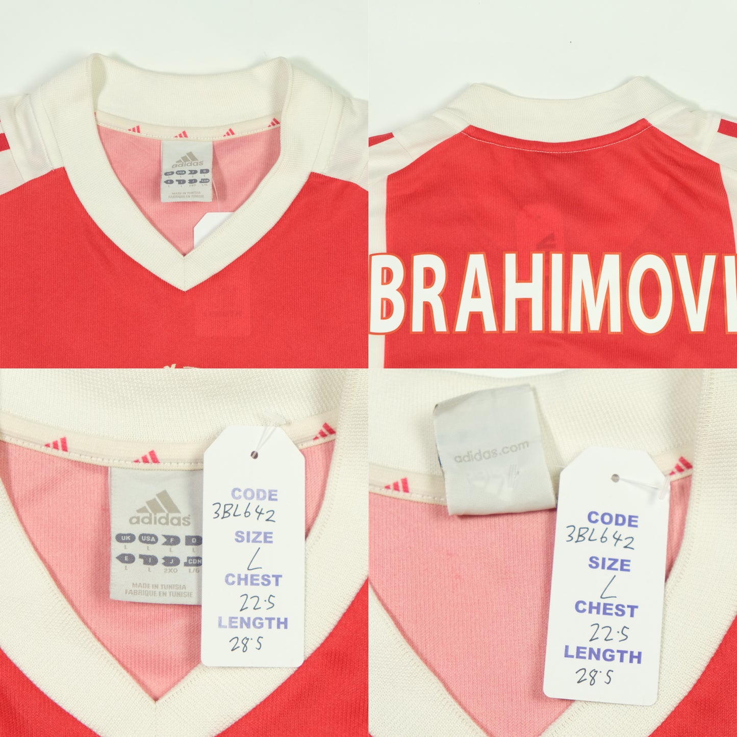 Ajax Adidas Ibrahimovic 2002/2003 Home Football Shirt Large