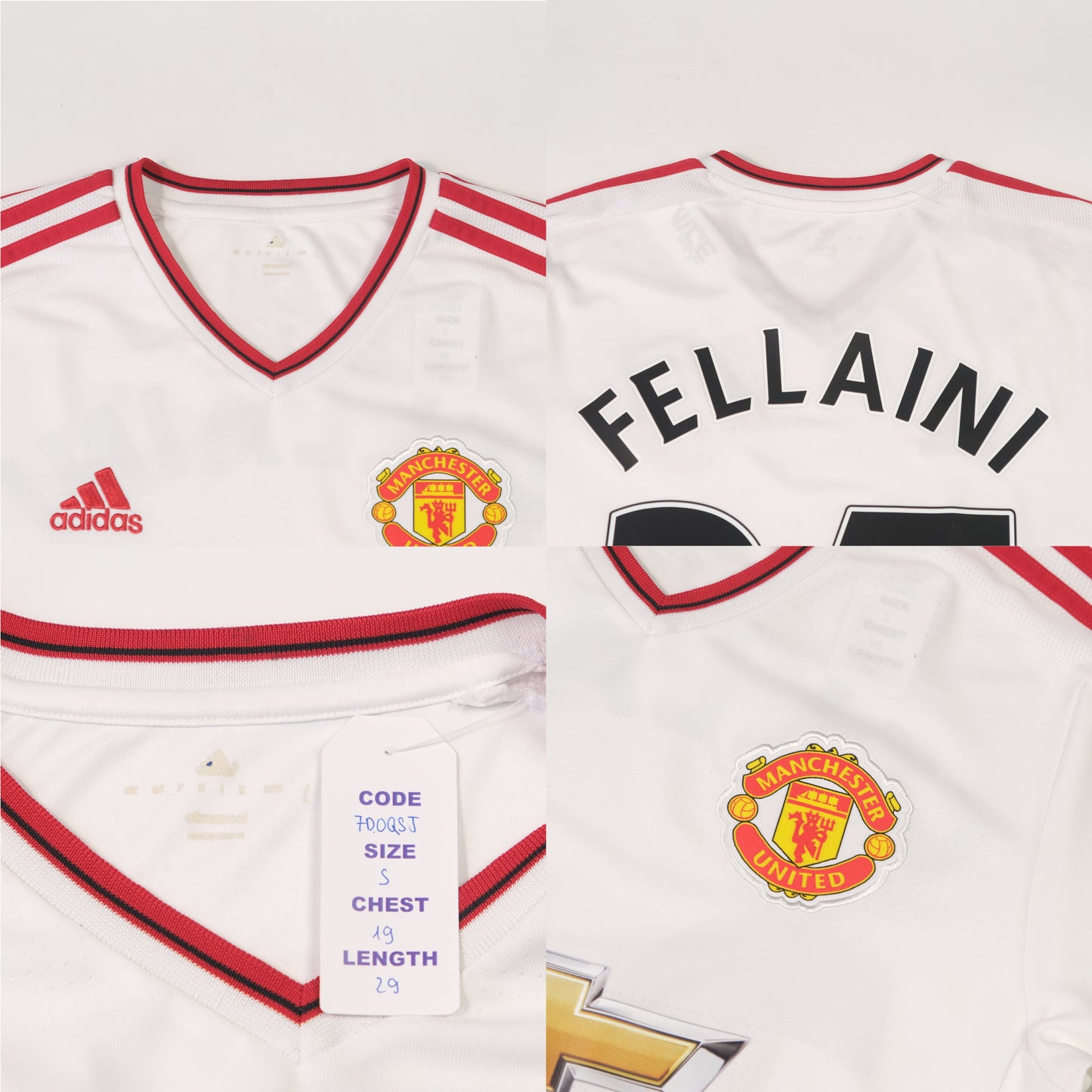 2015/16 Manchester United Away Shirt Adidas Fellaini (S)