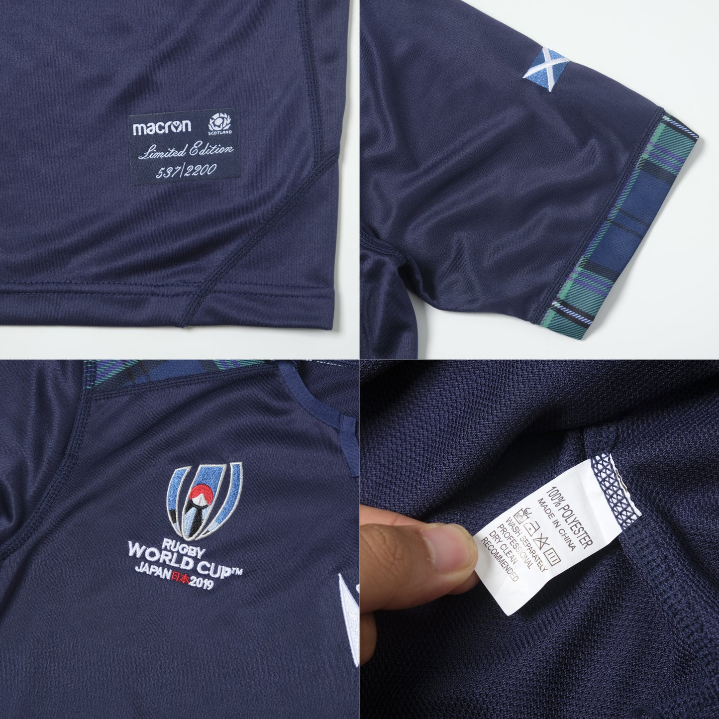 2019 Scotland World Cup Limited Edition Rugby Shirt Macron (M)