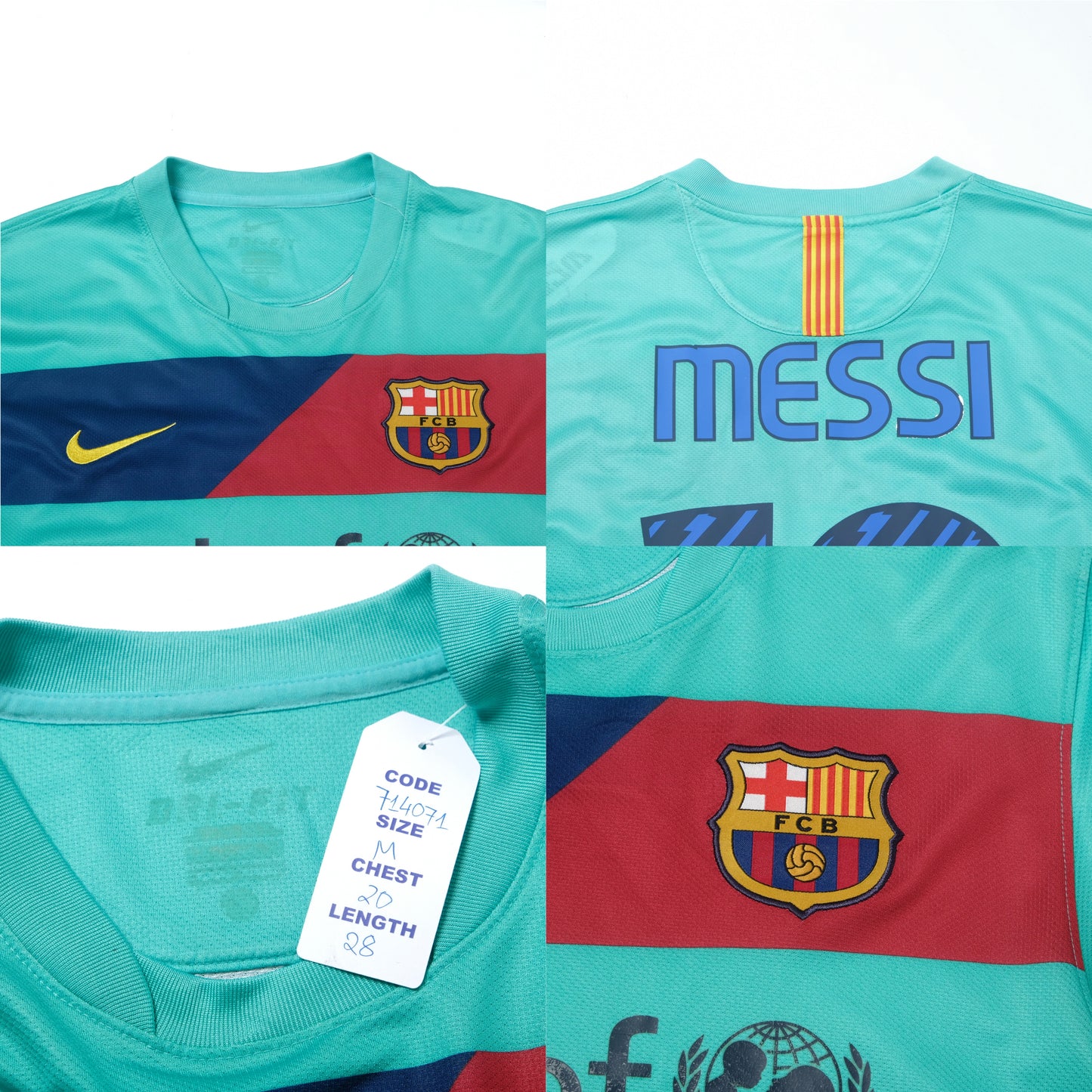 2010/11 Barcelona Away Shirt Nike Messi (M)