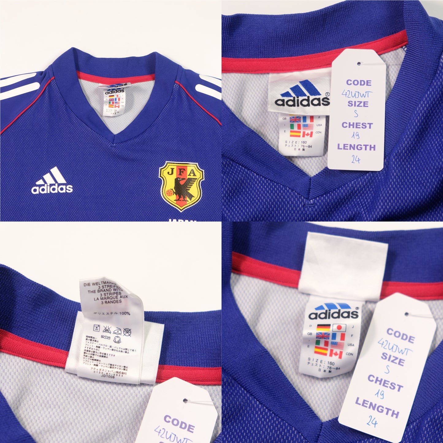 2002/04 Japan Home Shirt Adidas Nakata (S)