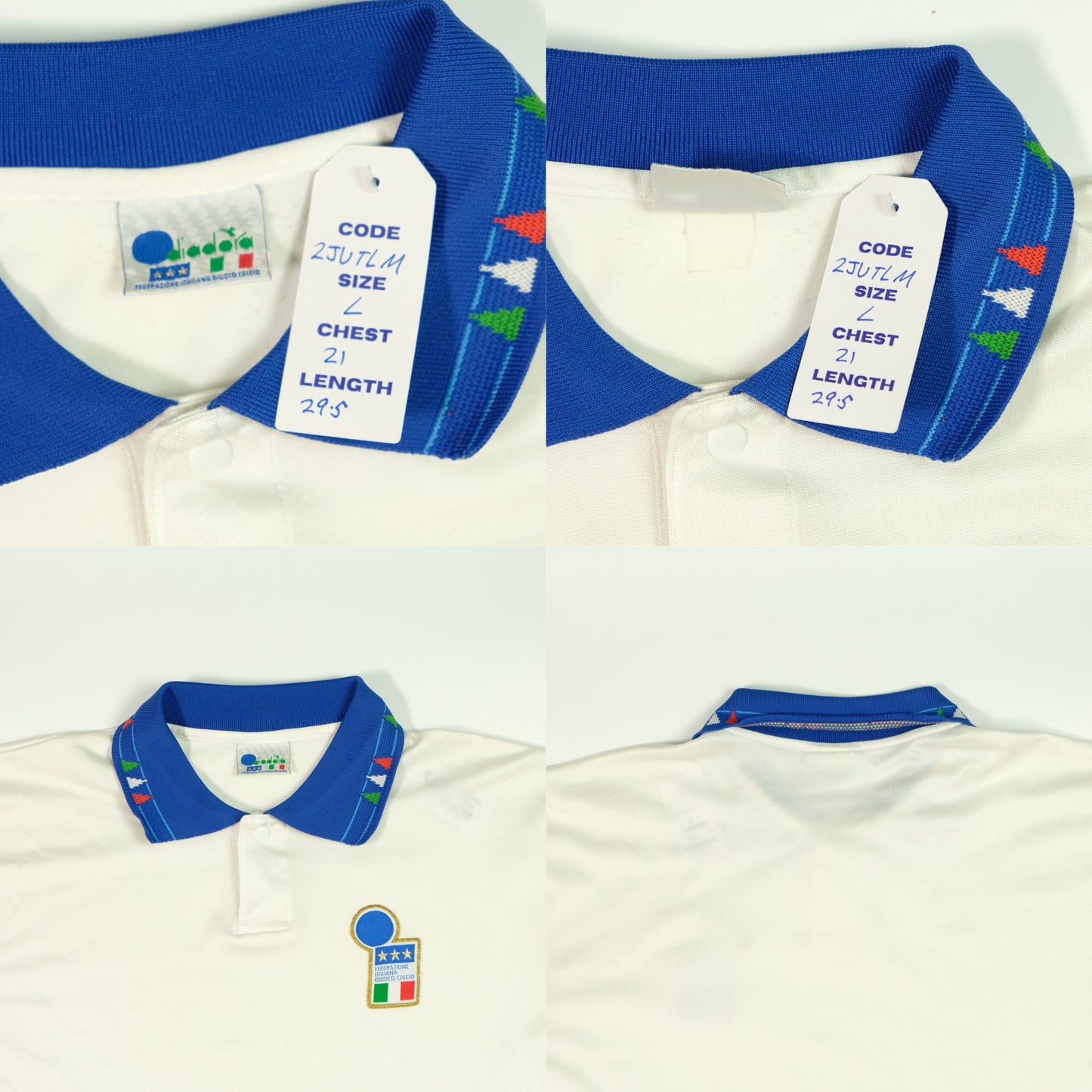Italy 1994 Diadora Original Away Football Shirt Large