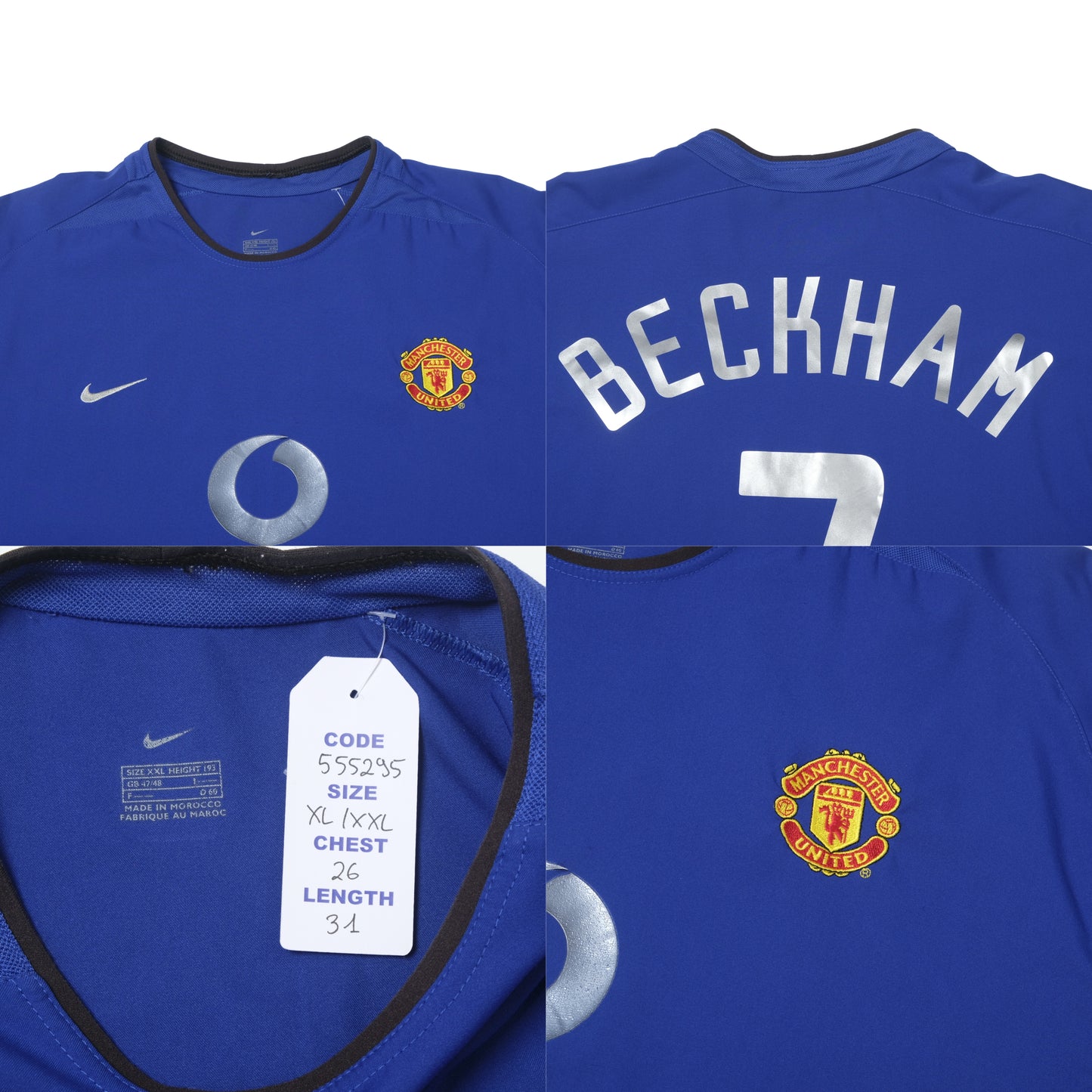 2002/04 Manchester United Third Shirt Nike Beckham (XL/XXL)