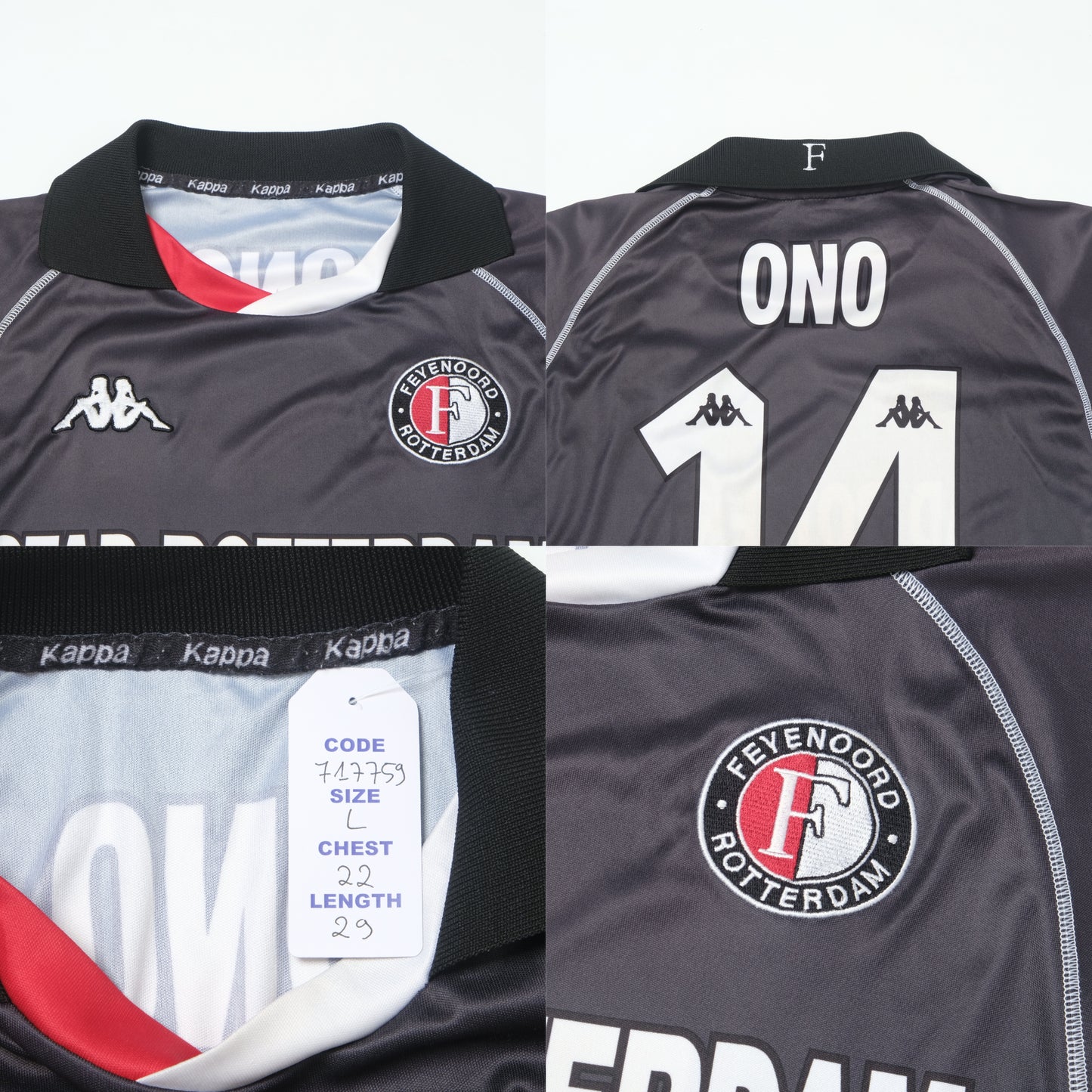 2001/02 Feyenoord Third Shirt Kappa Ono (L)