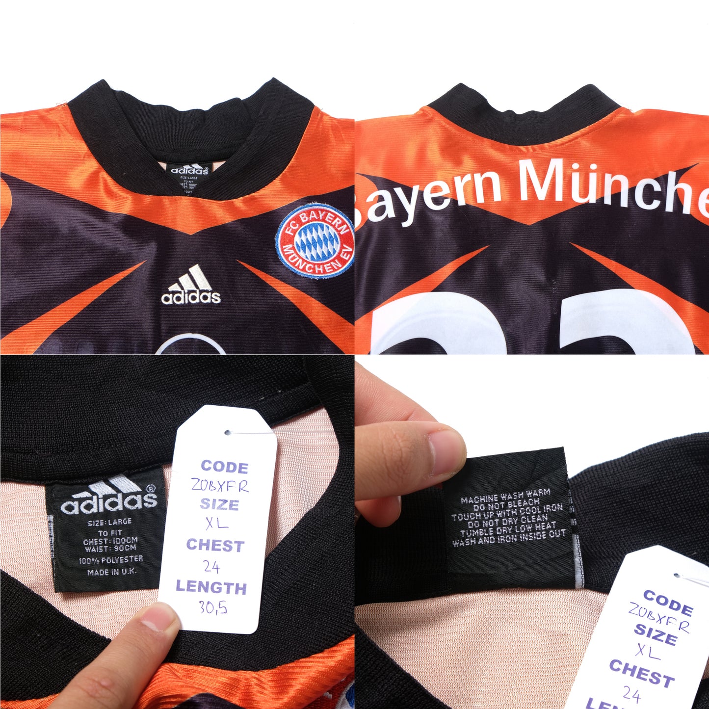 1999/00 Bayern Munich Goalkeeper Away Shirt Adidas Dreher (XL)
