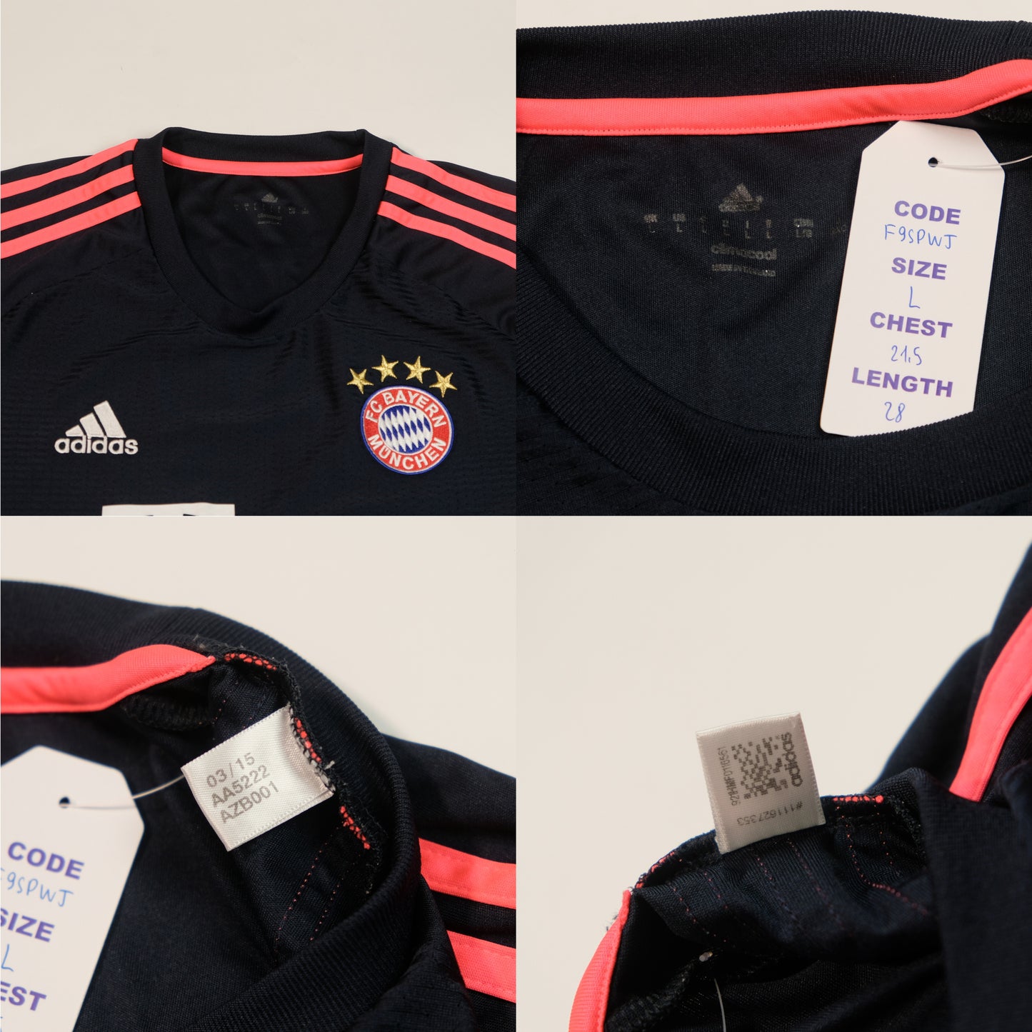 2015/16 Bayern Munich Third Shirt Adidas Gotze (L)