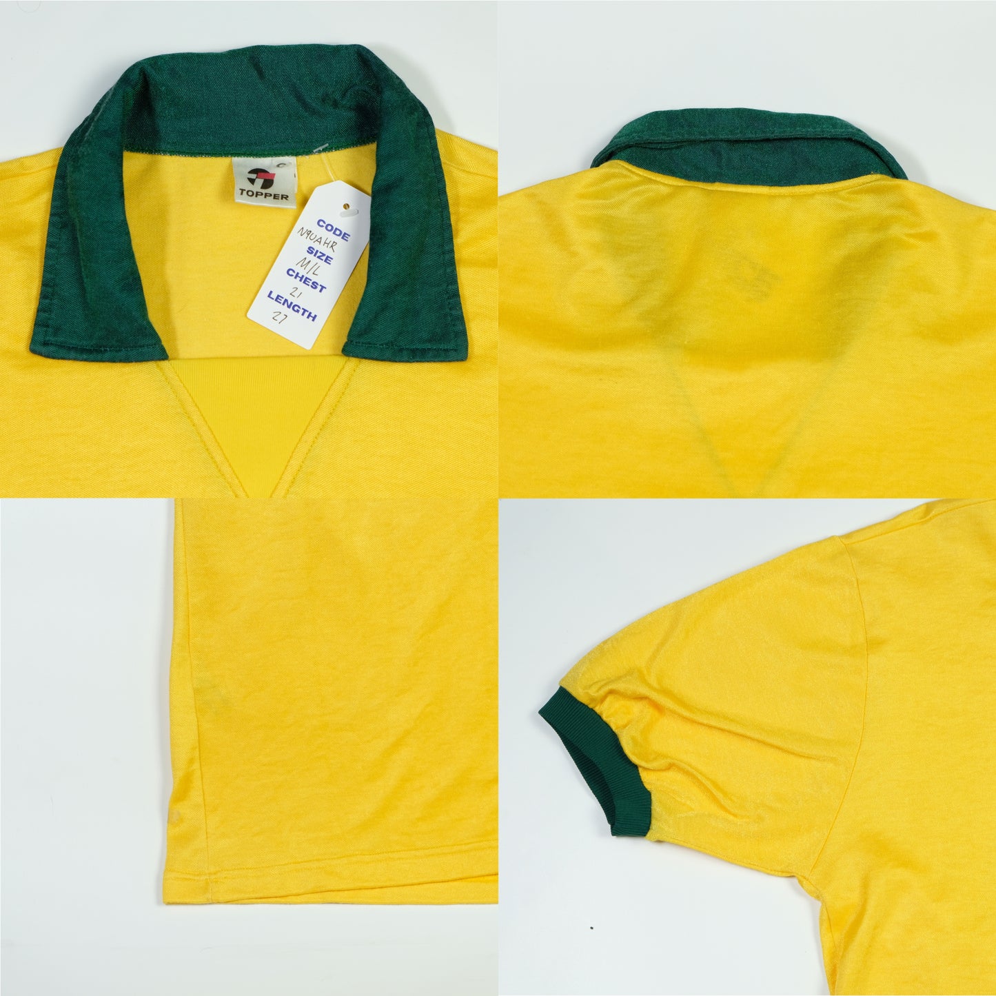 Brazil Original 1990 Topper Home Football Shirt Medium/Large
