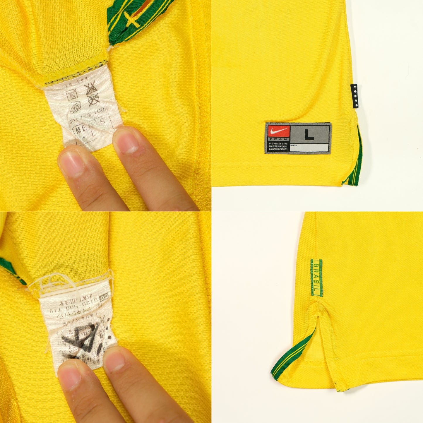 Brazil Ronaldo 9 Original Home Football Shirt 1998/2000 Nike Large