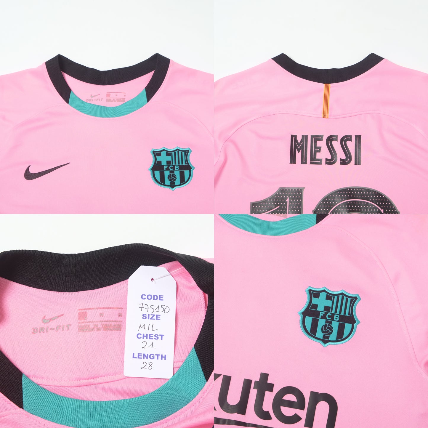 2020/21 Barcelona Third Shirt Nike Messi (M/L)