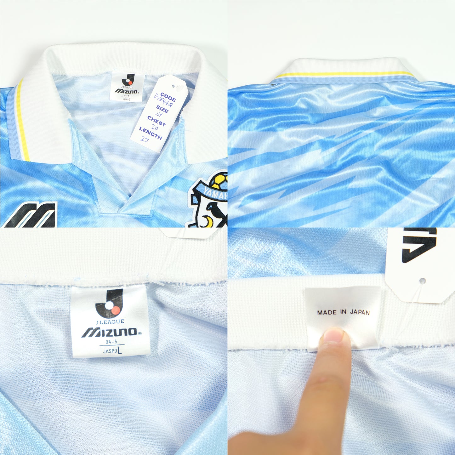 Jubilo Iwata 1994/1995 J-League Japan Mizuno Home Football Shirt Medium