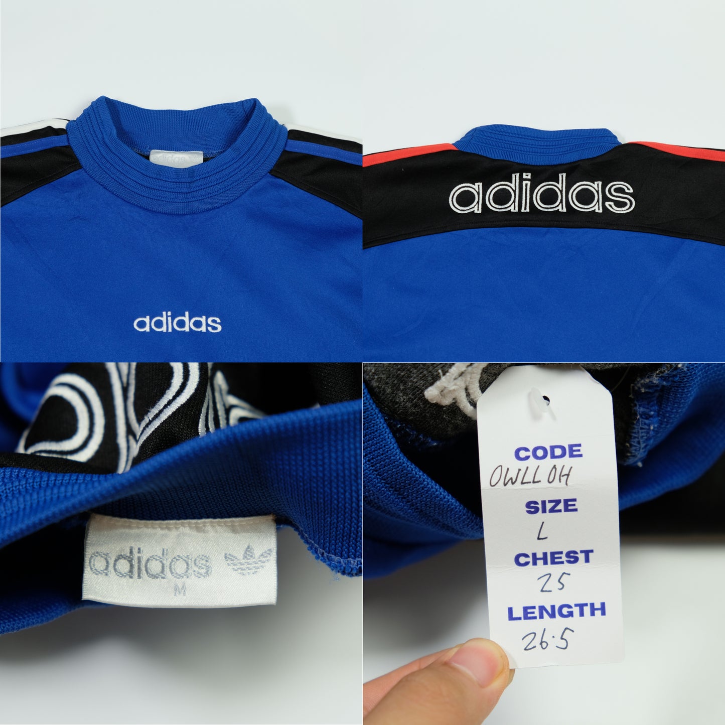 France Adidas 1990s Vintage Football Sweatshirt Large