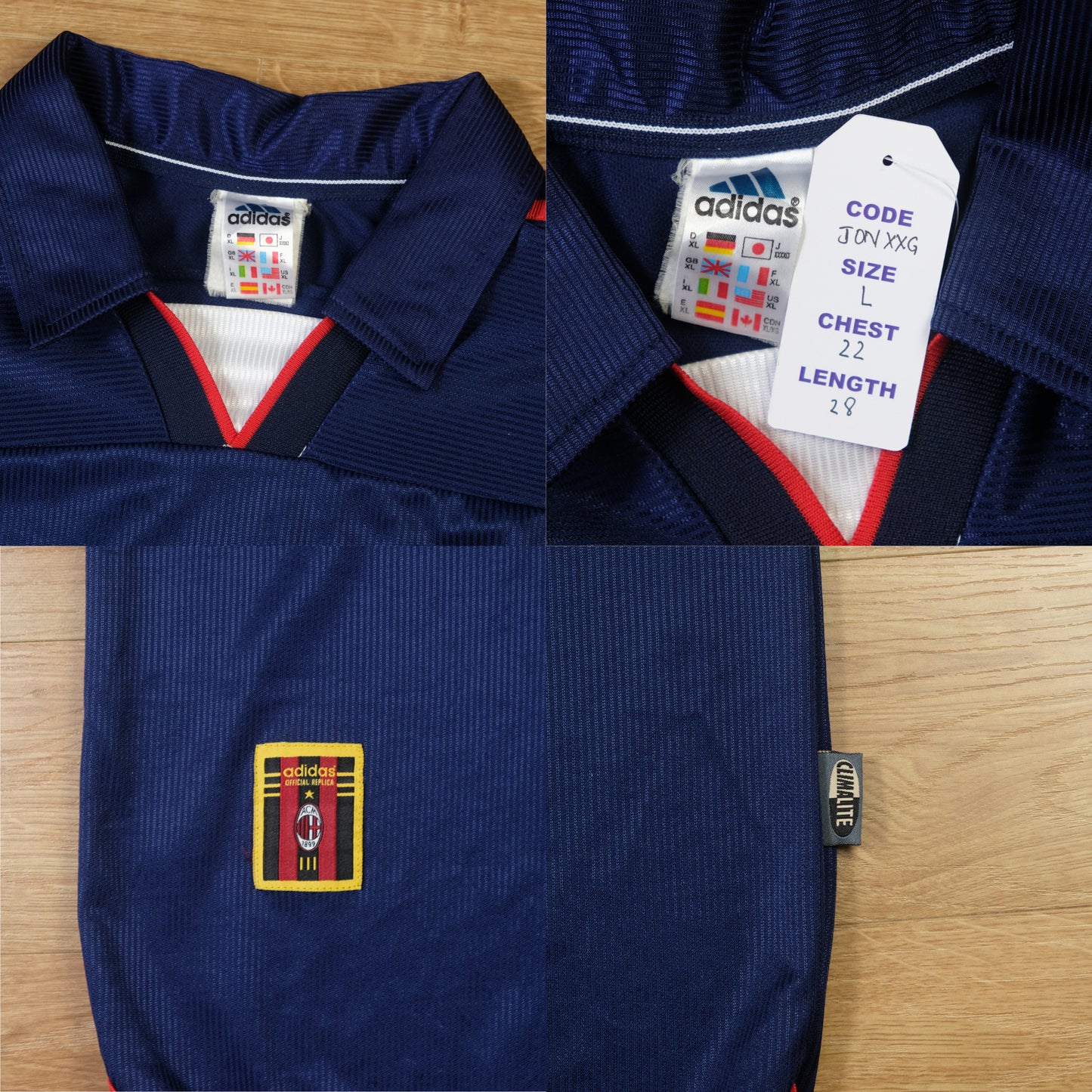 1999/00 AC Milan Centenary Third Shirt Adidas