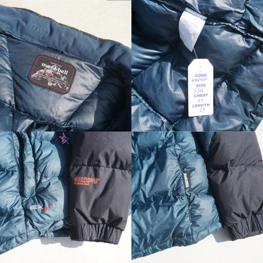 Montbell EX 700 Windstopper Vintage Puffer Jacket (L/XL)