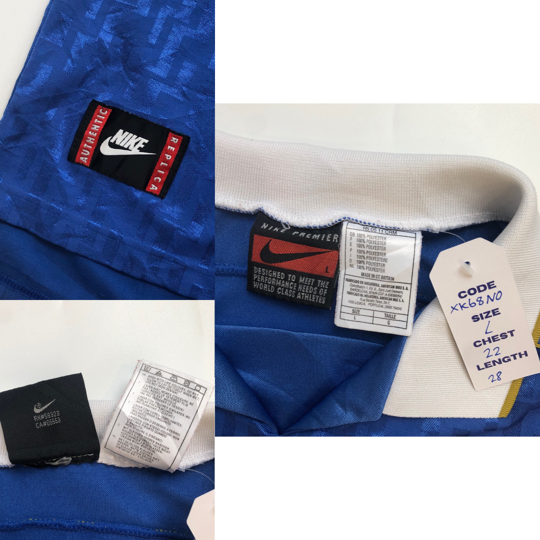 Italy 1995 Nike Original Home Football Shirt Large