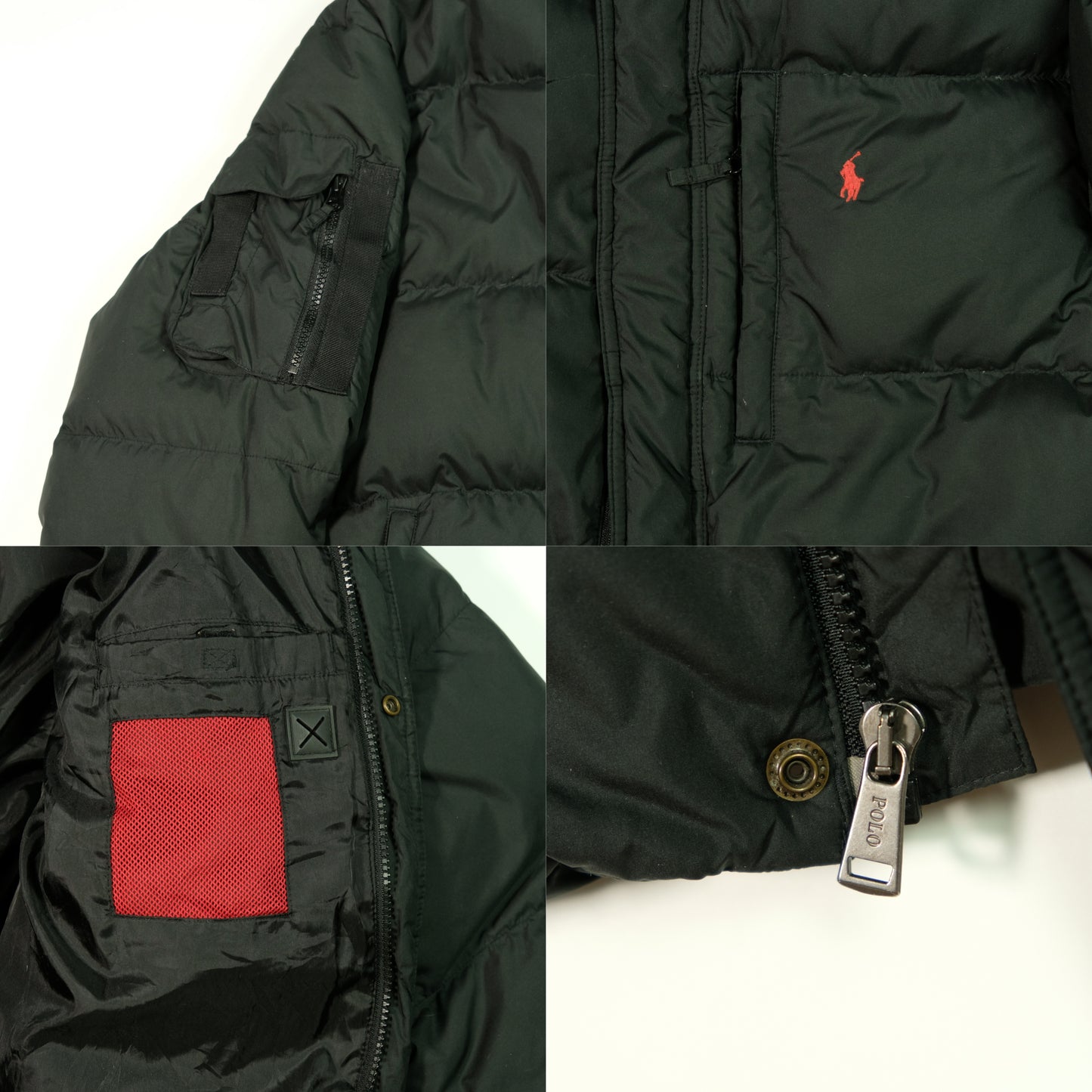 Polo Ralph Lauren Vintage 1990s Black Puffer Jacket Small