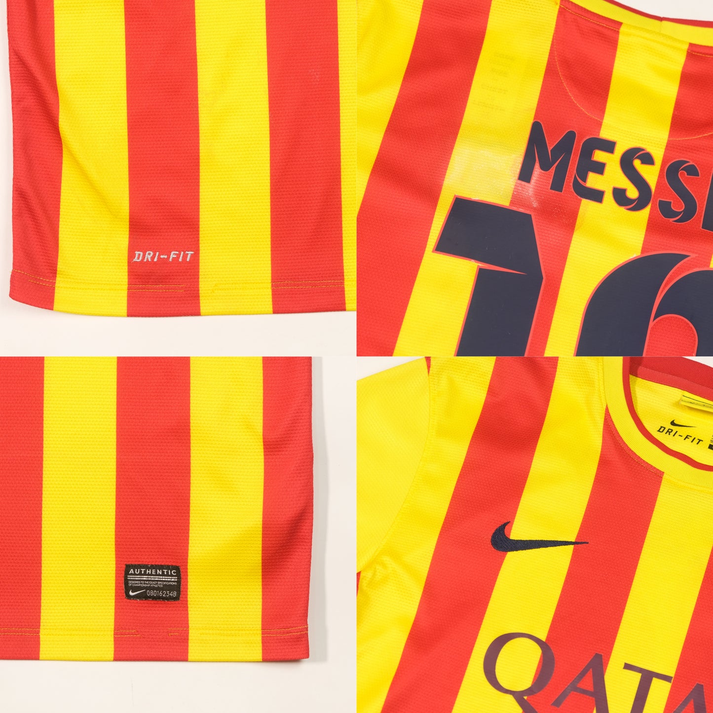 2013/14 Barcelona Away Shirt Messi Nike (M)