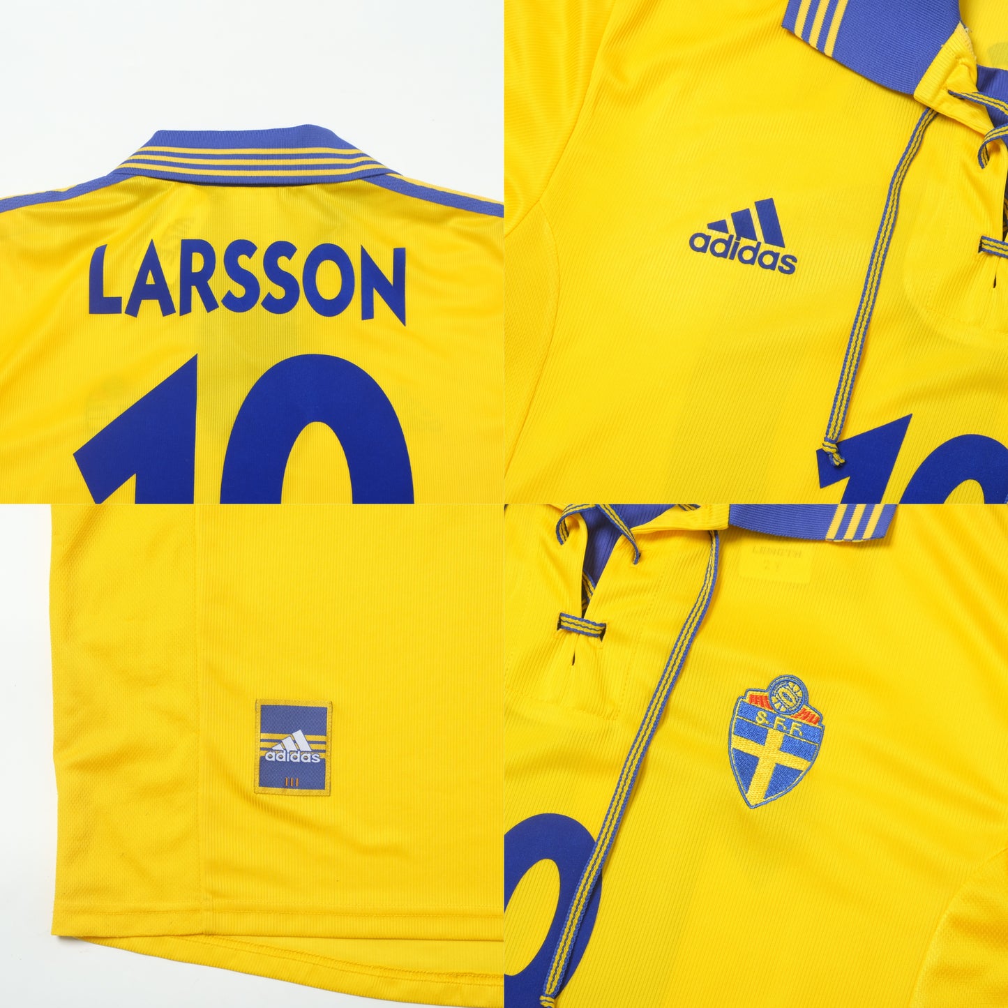 1998/99 Sweden Home Shirt Adidas Larsson (L)