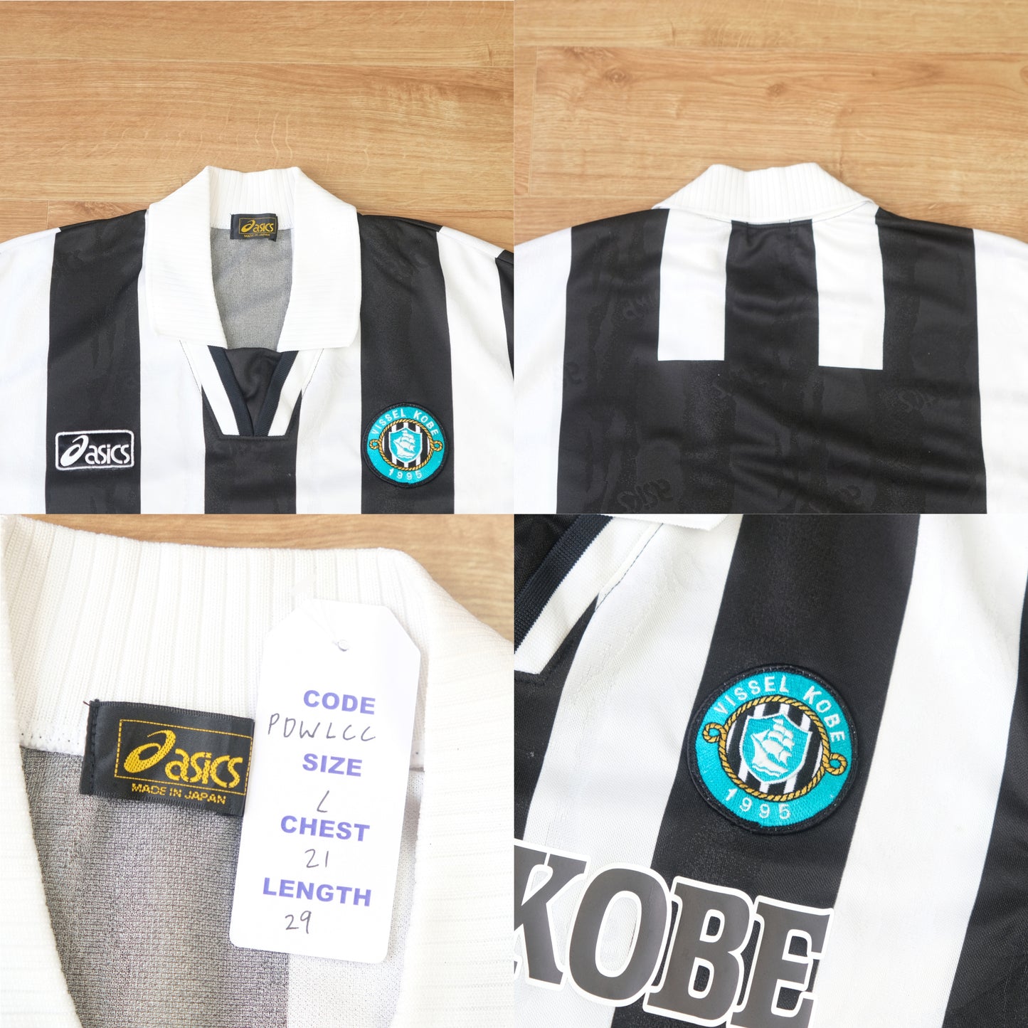 1995/96 Vissel Kobe Home Football Shirt J-League Asics