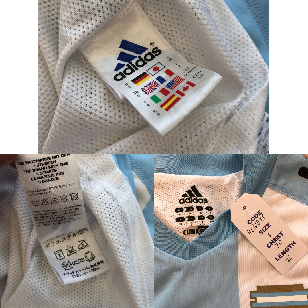 Argentina Batistuta 2002/2004 Adidas Home Football Shirt Small