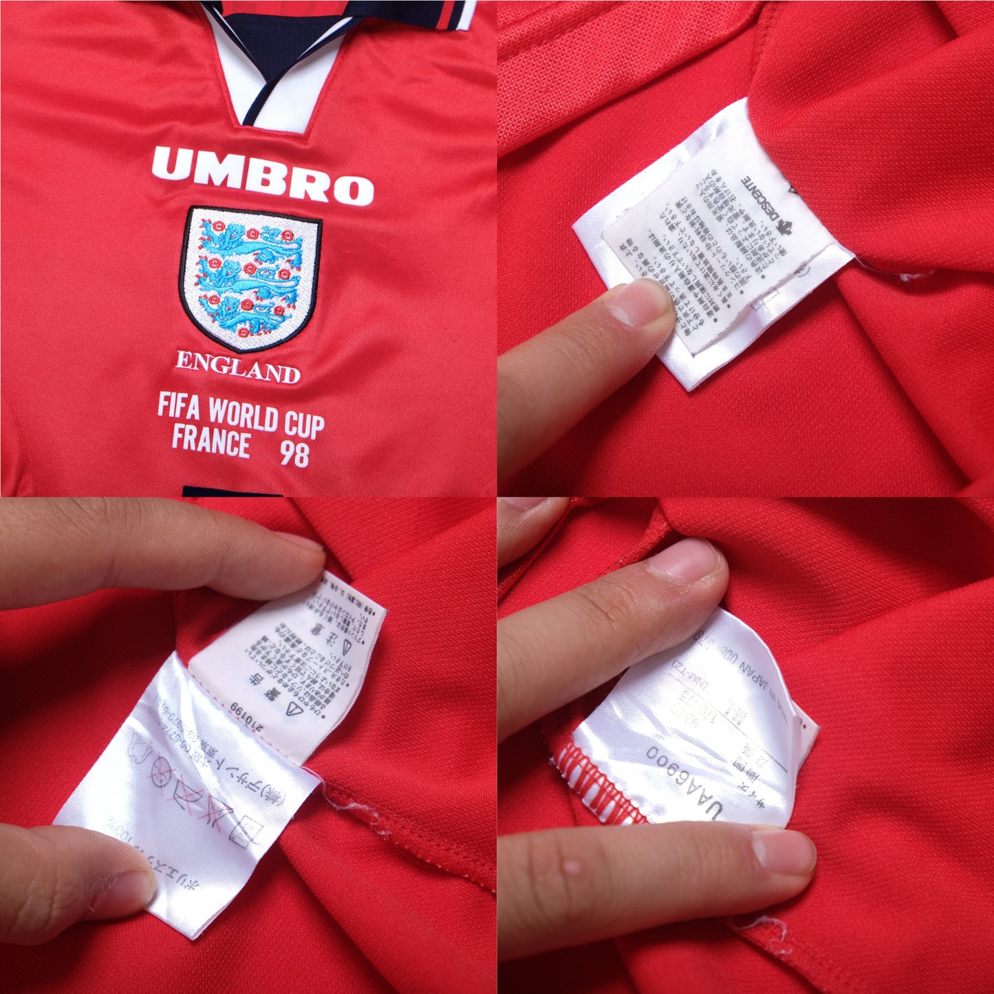 1998/00 England Away Shirt Umbro Beckham (M)